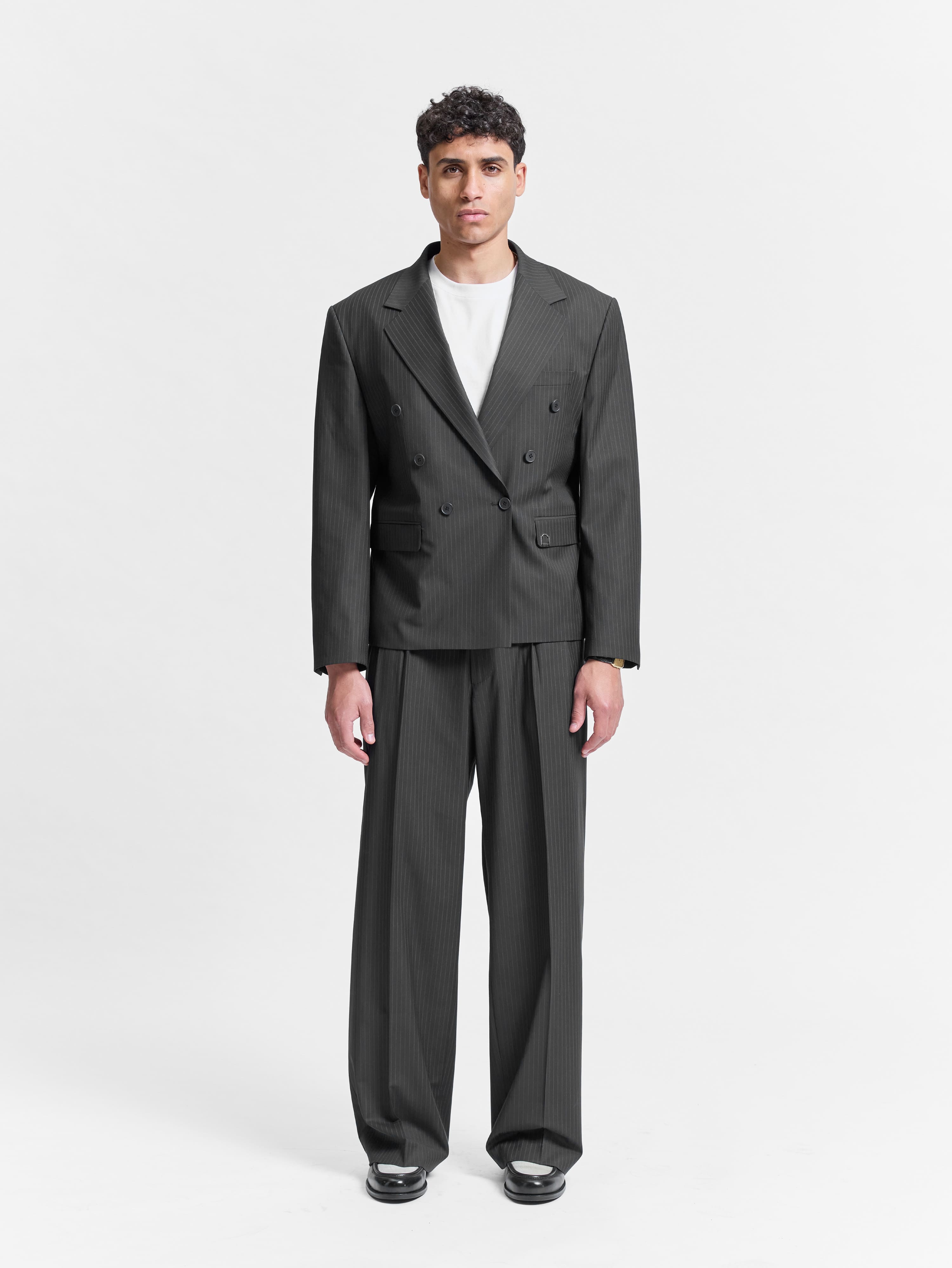 SIGNE BLAZER - PINSTRIPE GREY