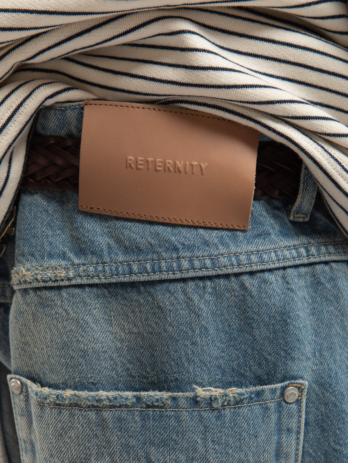 DISTRESSED BAGGY DENIM - WASHED BLUE