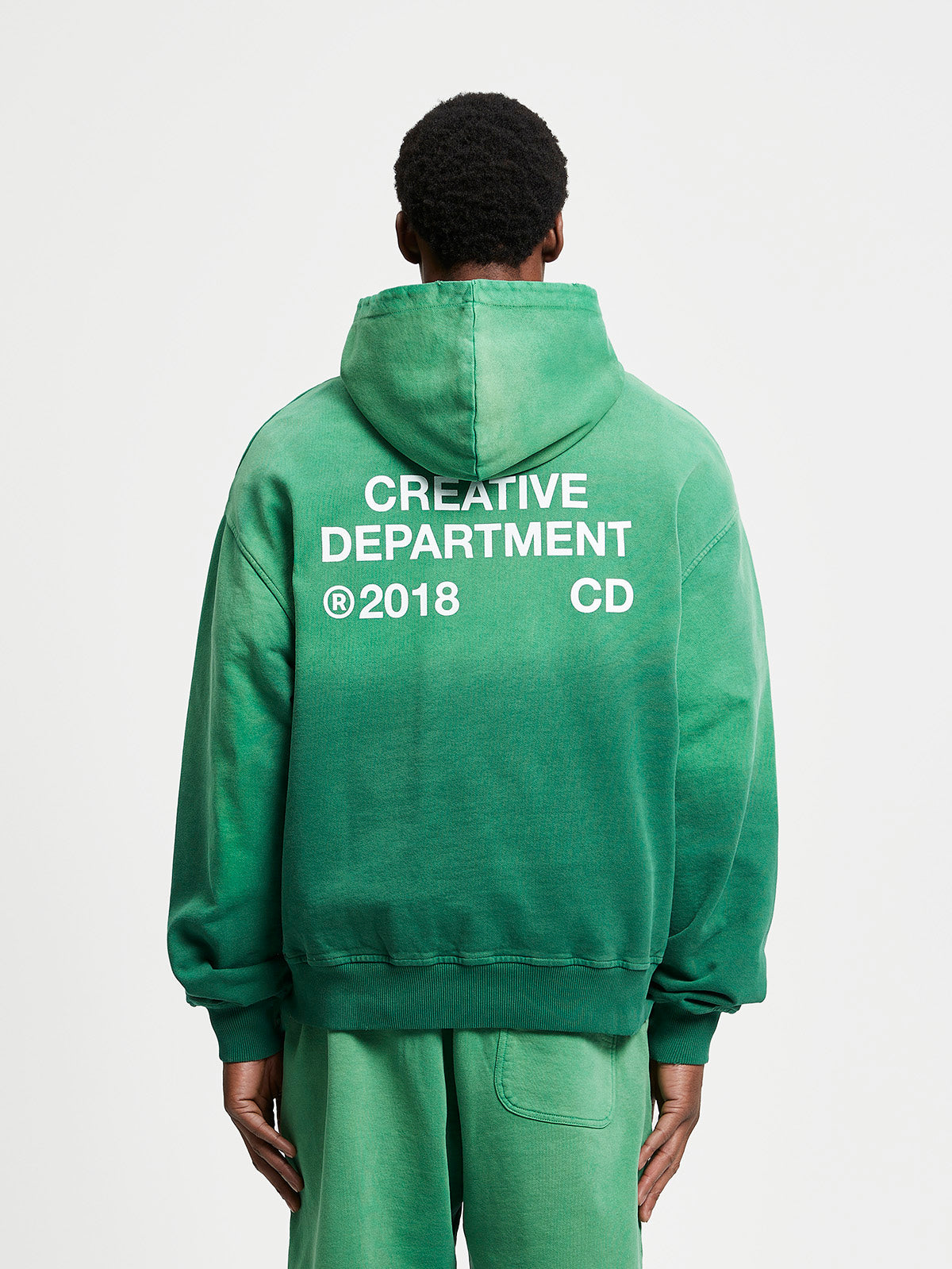 CREATIVE DEPT ZIP-HOODIE - FADED GREEN