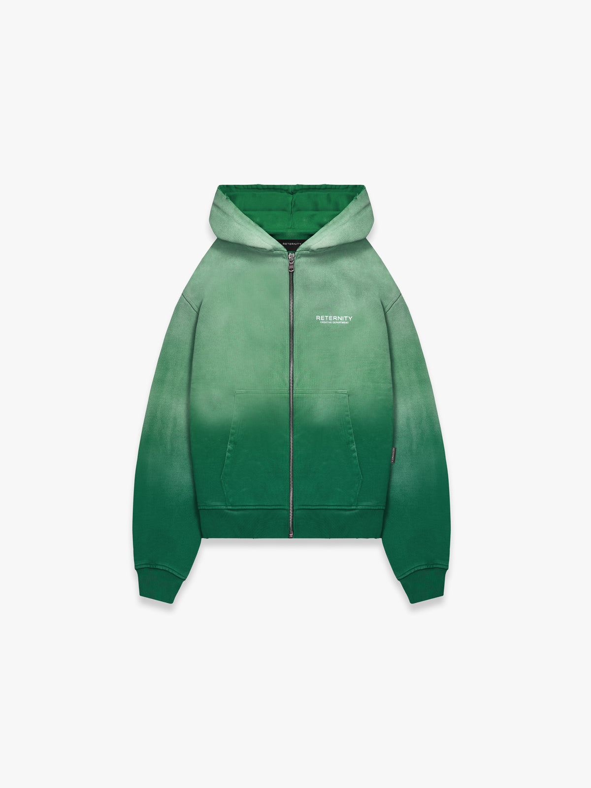 CREATIVE DEPT ZIP-HOODIE - FADED GREEN