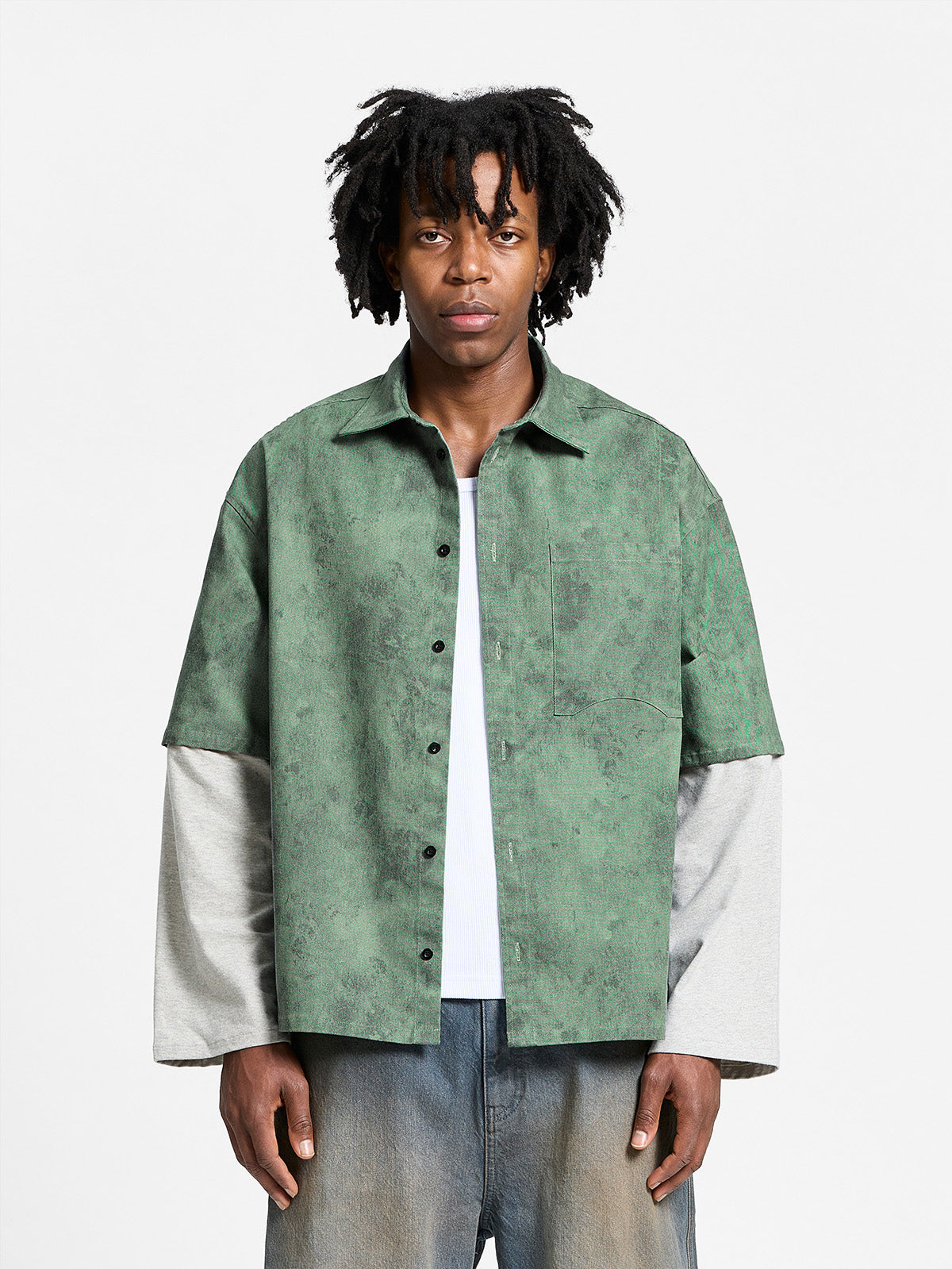 DÉLIRIA BUTTON SHIRT - GREEN