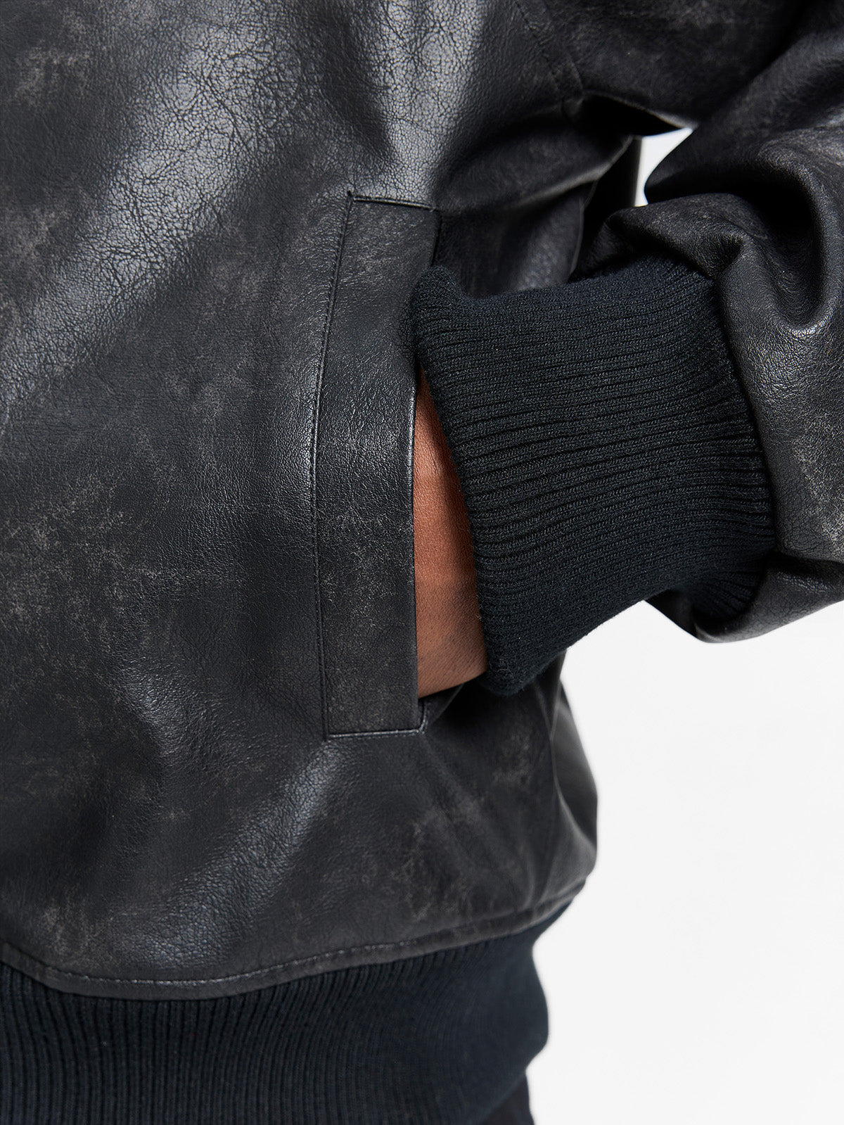 BOMBER JACKET - BRUSHED LEATHER