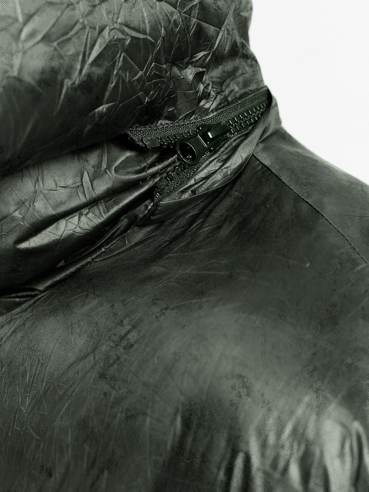 WRINKLED PUFFER JACKET -  DÉLIRIA GREEN