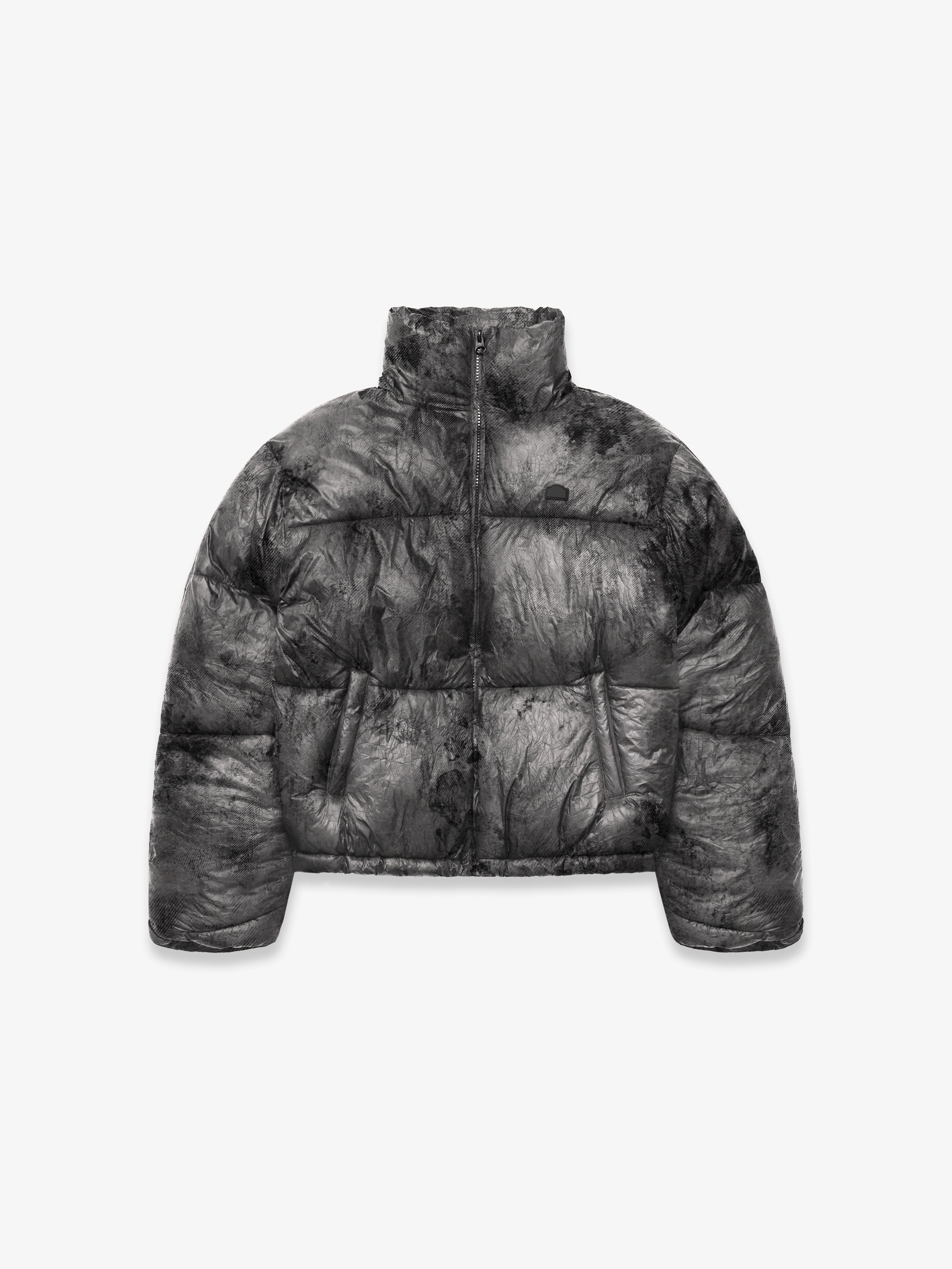 WRINKLED PUFFER JACKET - DÉLIRIA BLACK