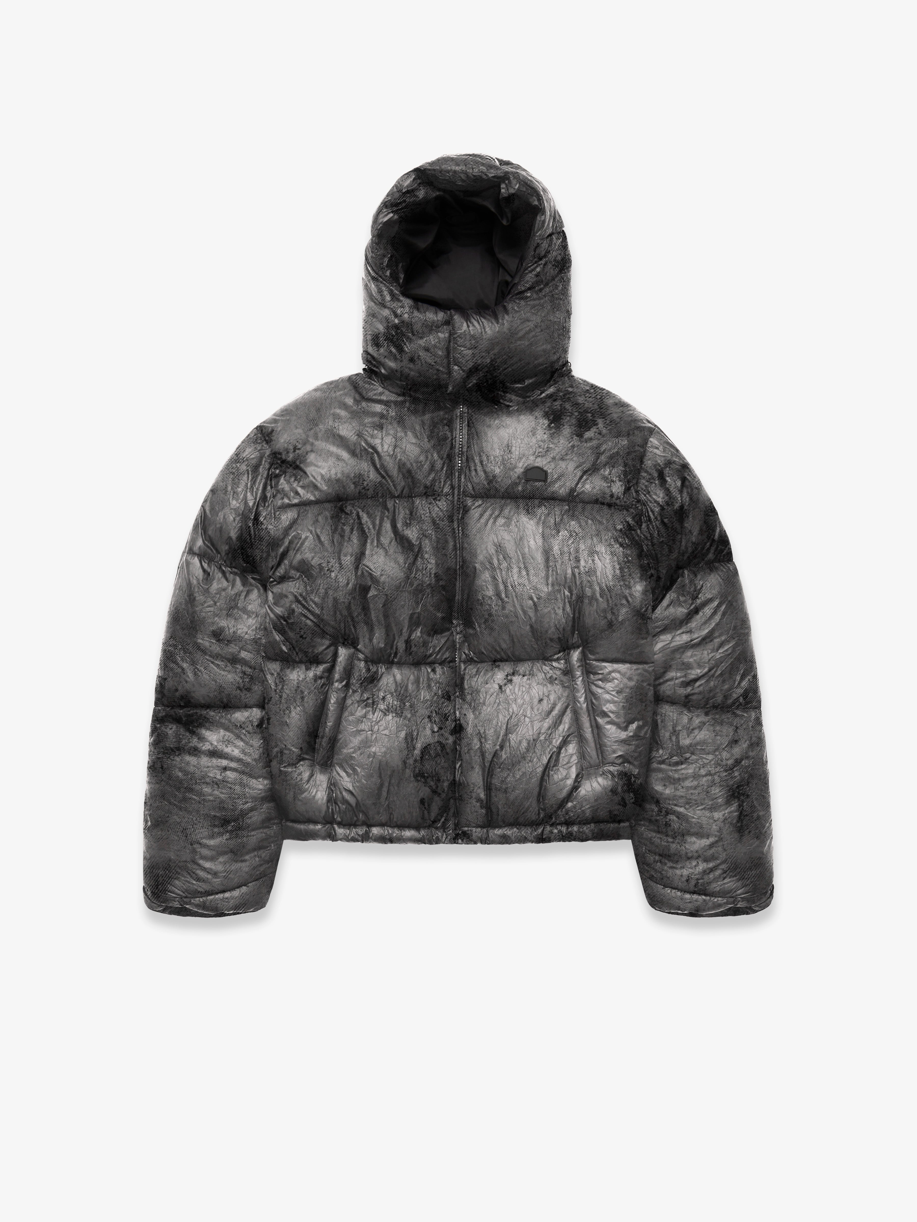 WRINKLED PUFFER JACKET - DÉLIRIA BLACK
