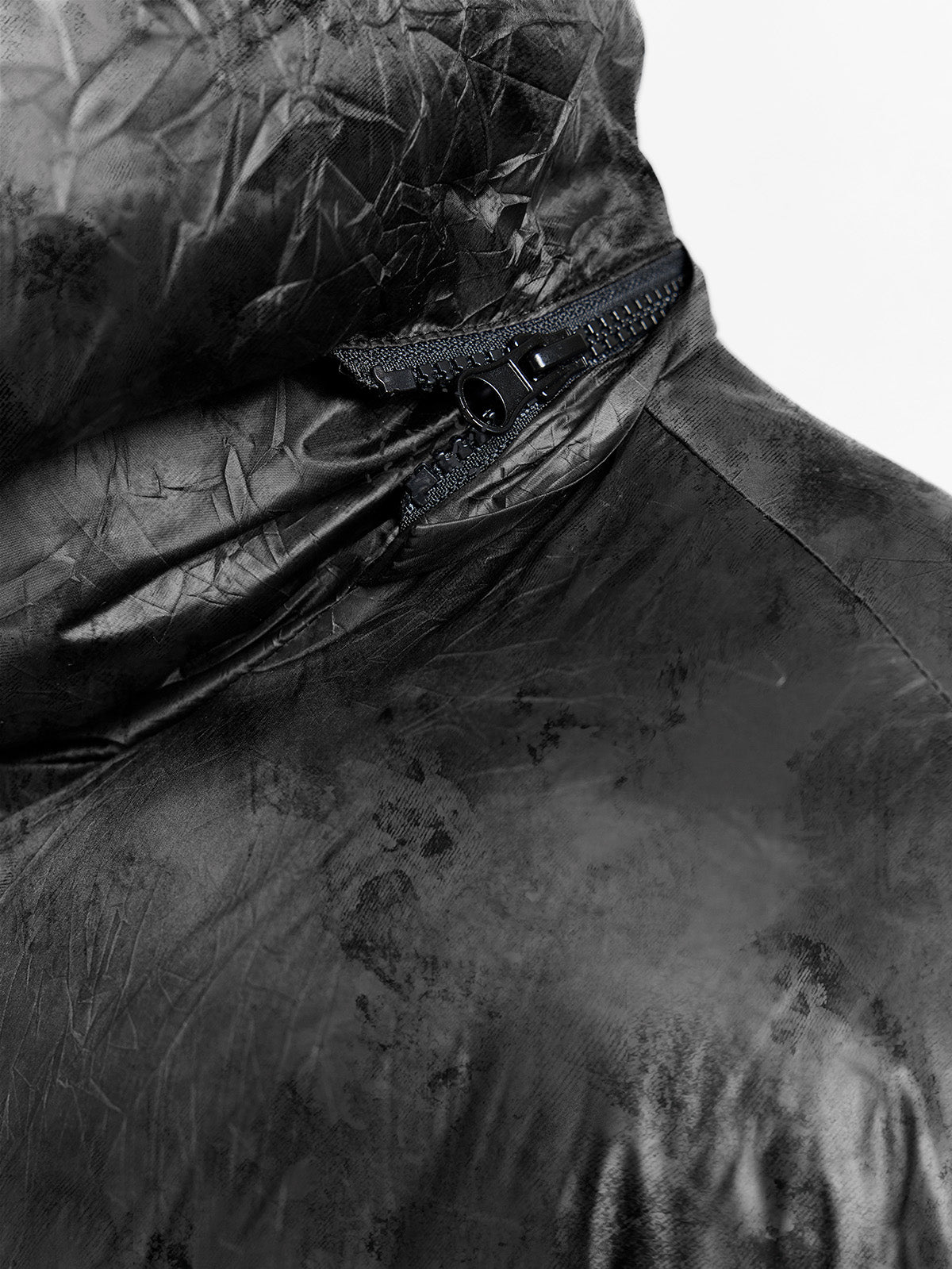 WRINKLED PUFFER JACKET - DÉLIRIA BLACK