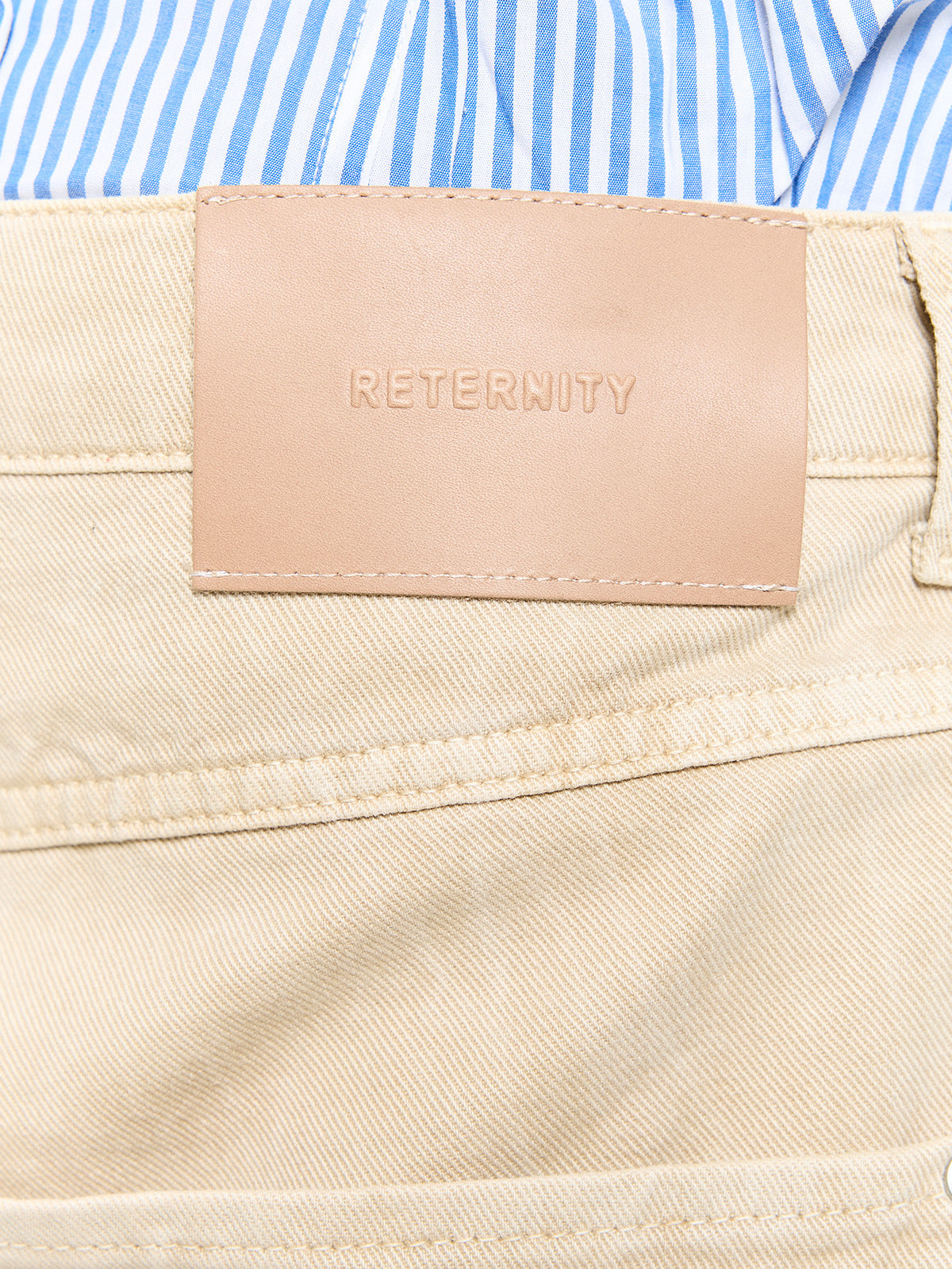 WRINKLED CANVAS PANTS - SAND