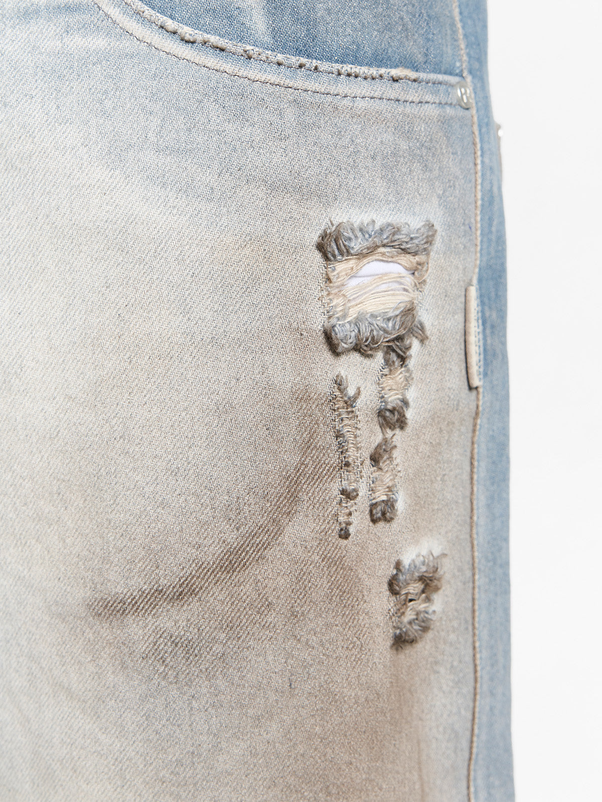COLORIS DISTRESSED DENIM - BLUE