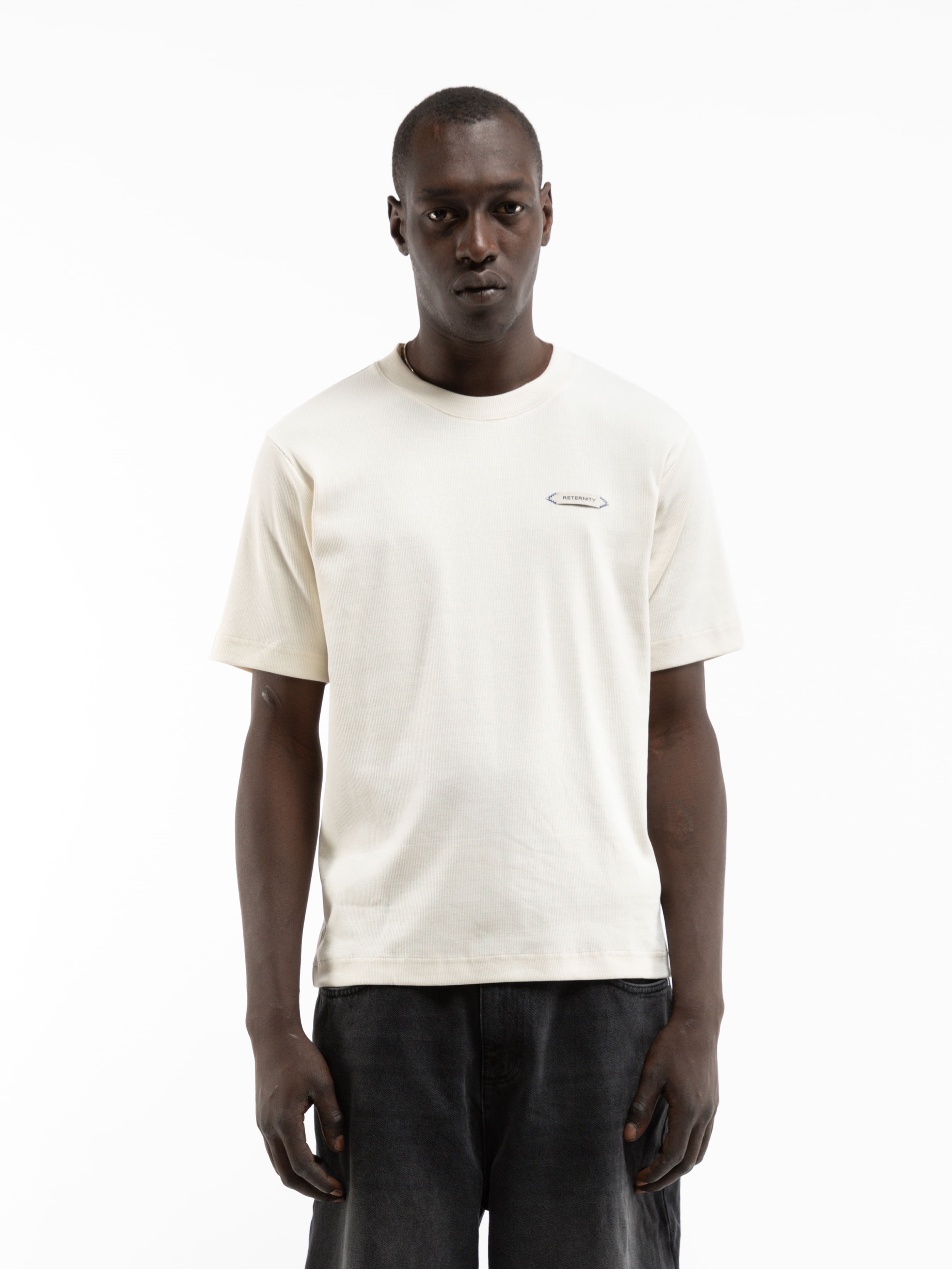 L’ATELIER LINE RIB T-SHIRT - OFF WHITE