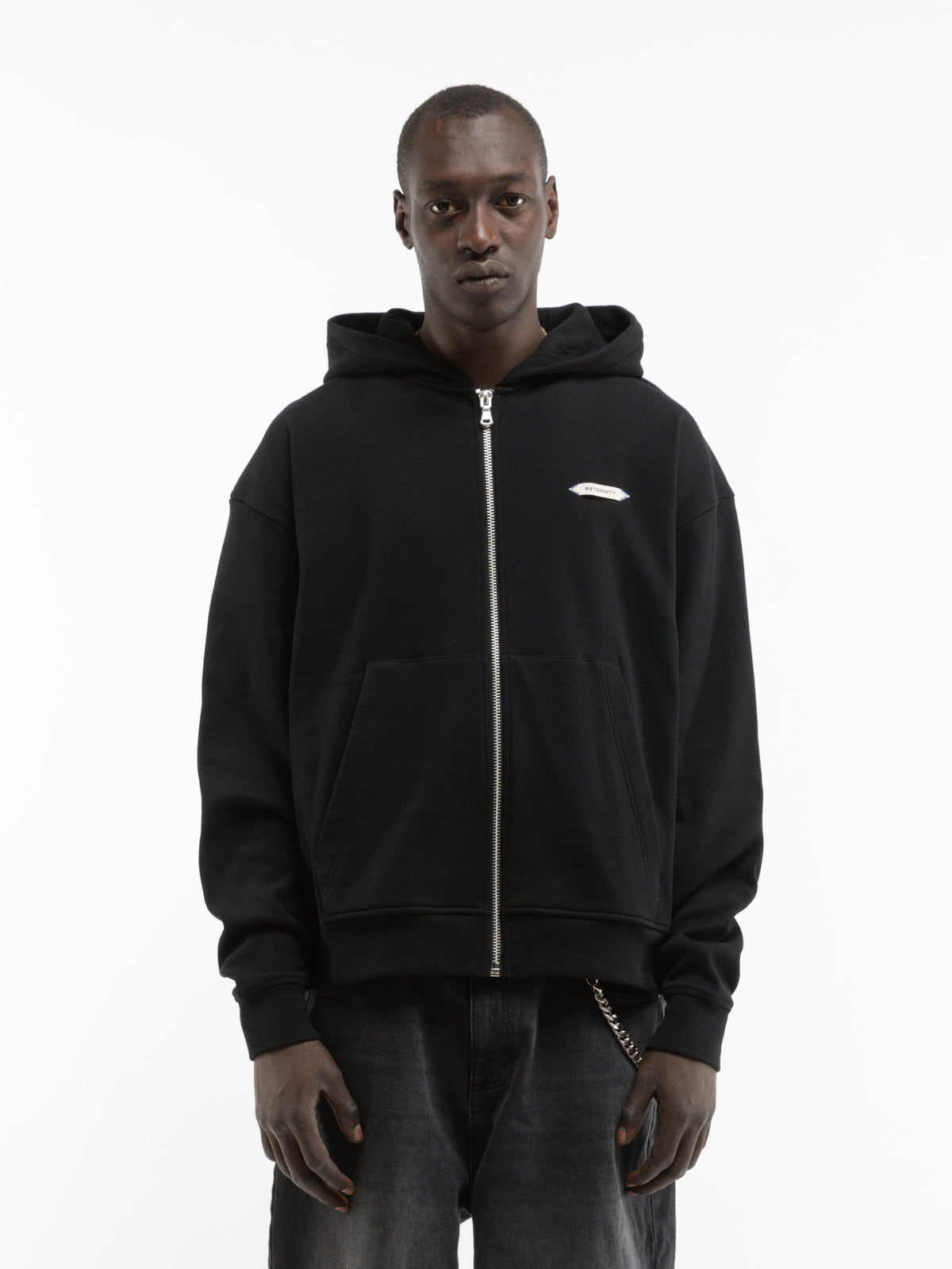 L’ATELIER LINE ZIP-HOODIE - BLACK