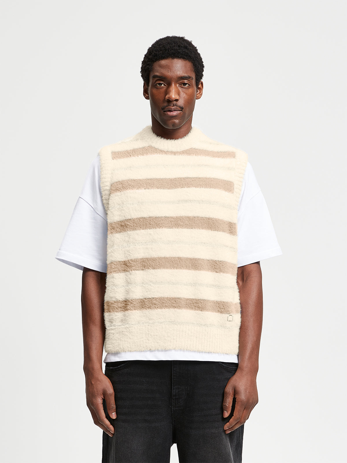 FURRY KNIT PULLUNDER - STRIPED