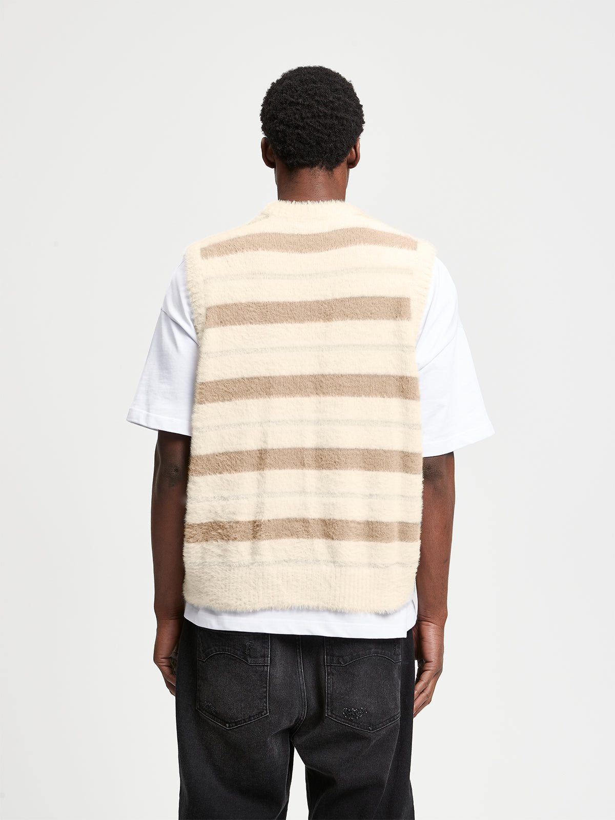 FURRY KNIT PULLUNDER - STRIPED