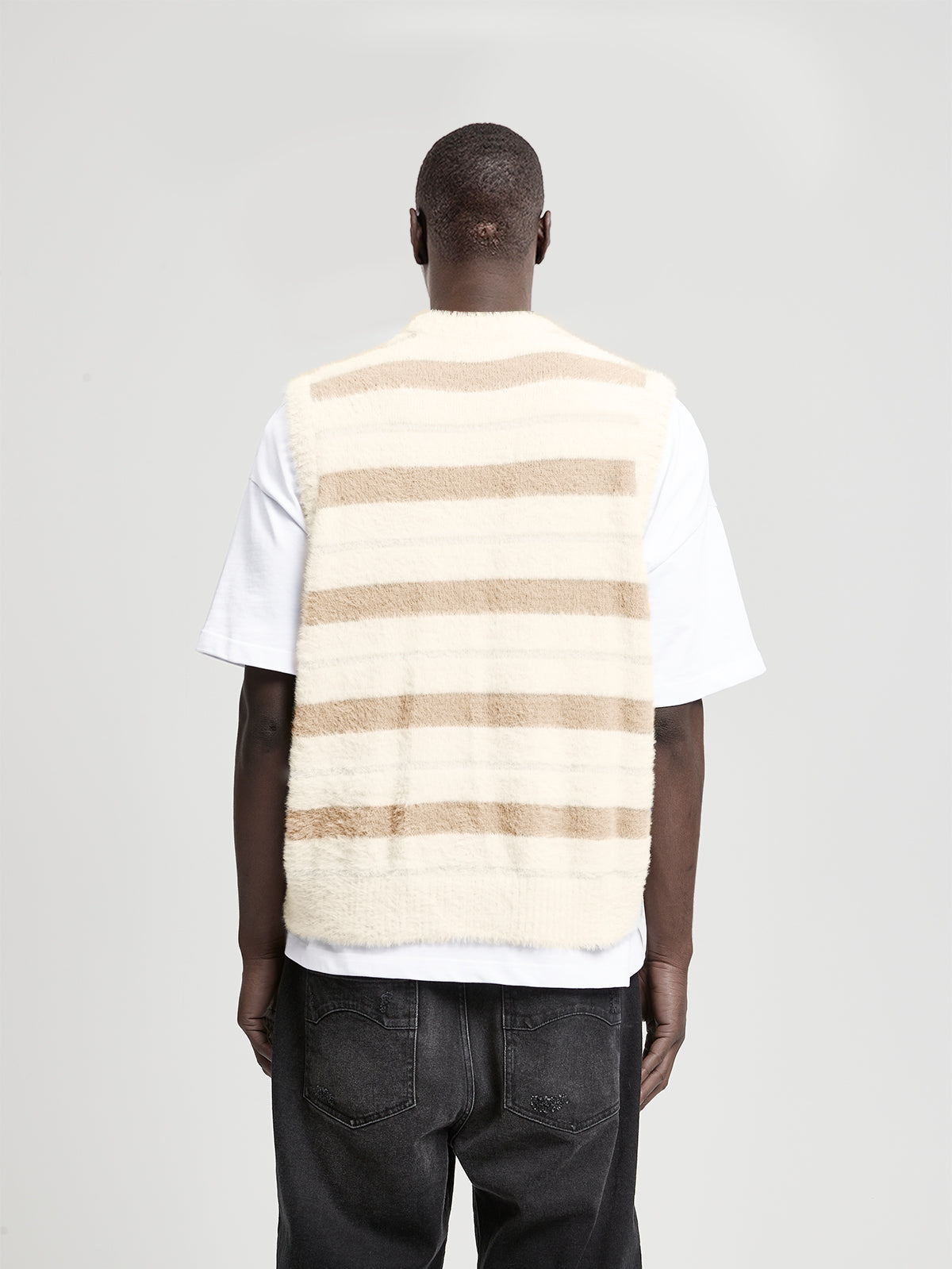 FURRY KNIT PULLUNDER - STRIPED