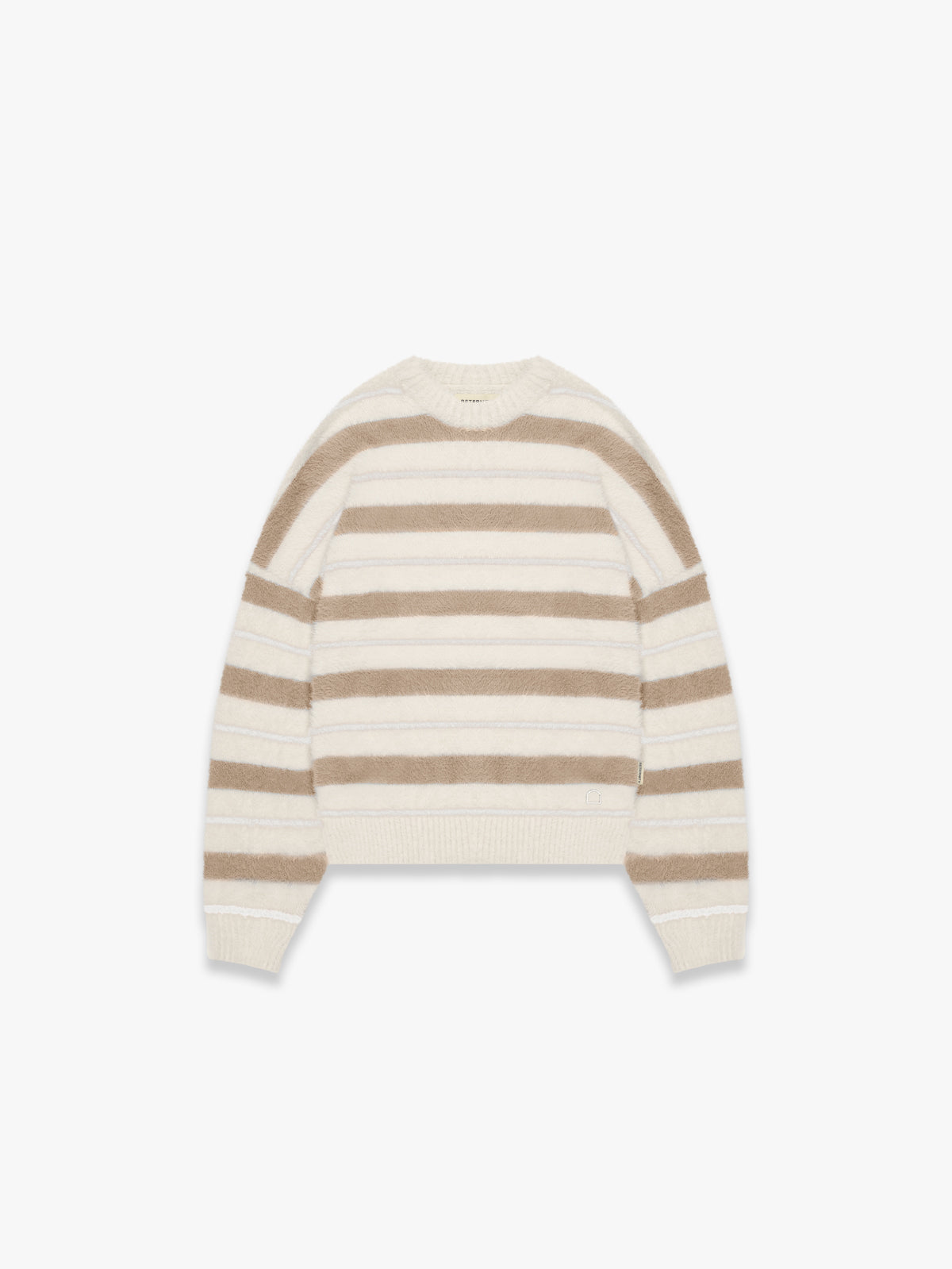 FURRY KNIT SWEATER - STRIPED