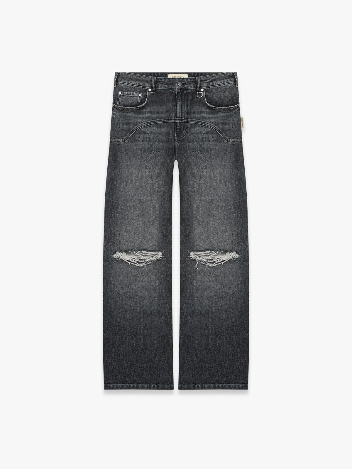 DESTROYED TROU DENIM - WASHED GREY