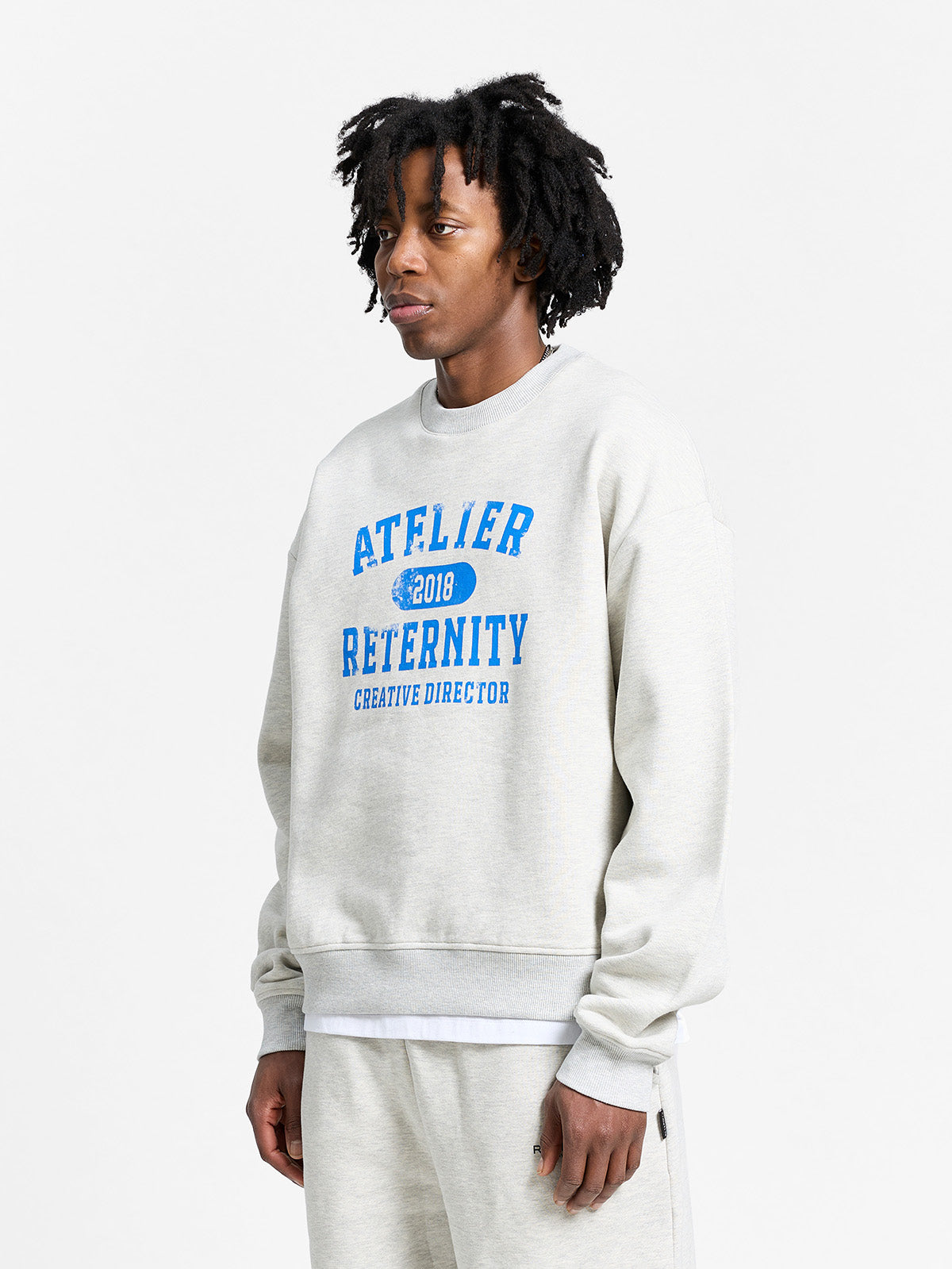 ATELIER EMBLEM CREWNECK - MELANGE GREY