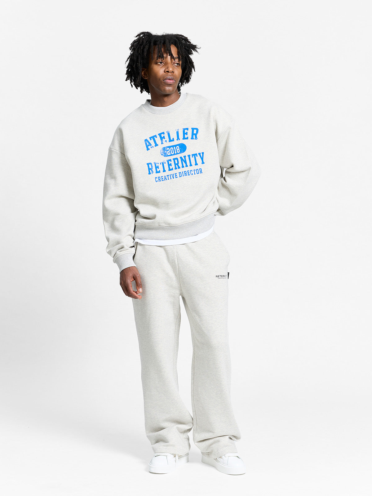 ATELIER EMBLEM CREWNECK - MELANGE GREY