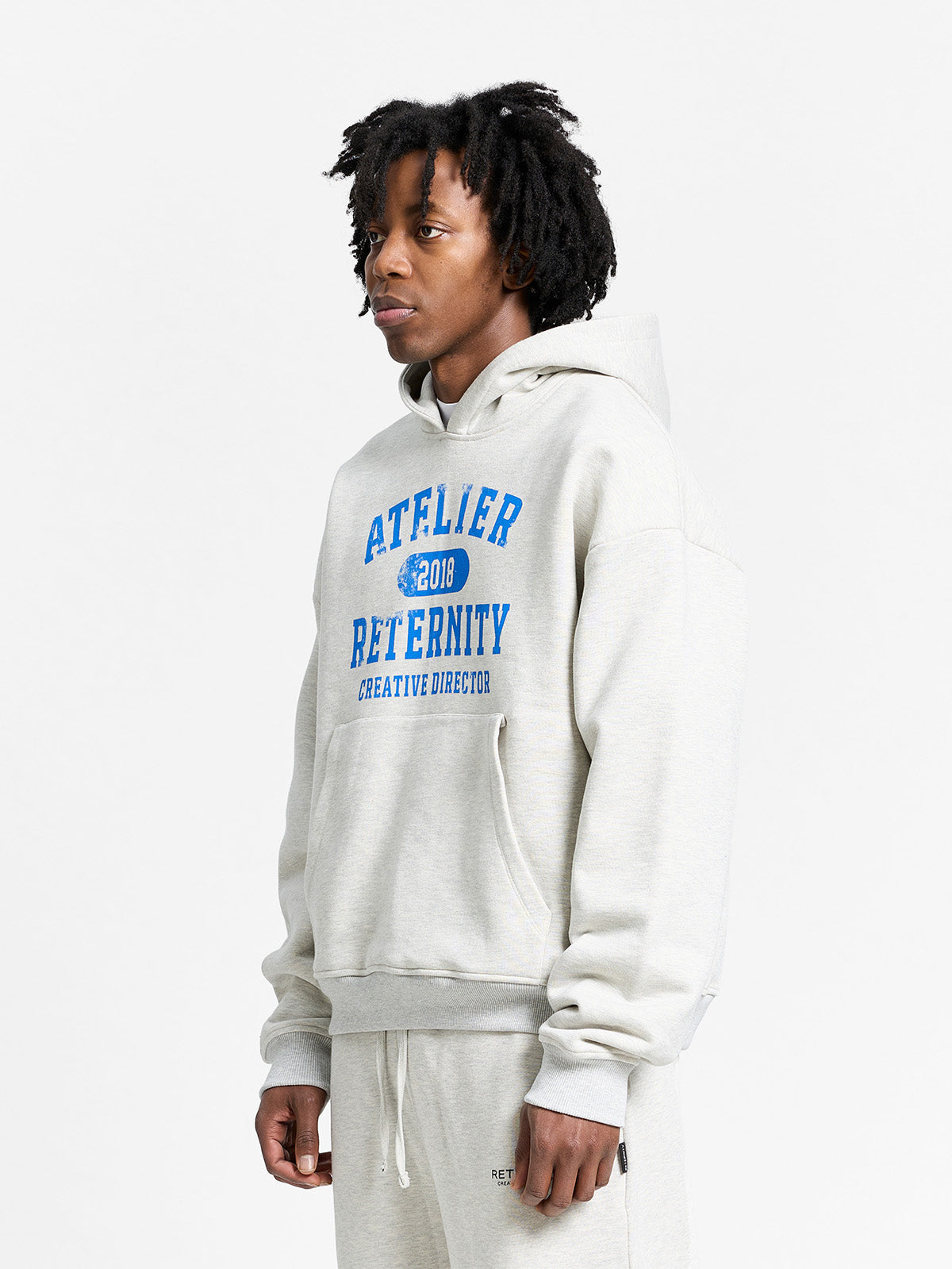 ATELIER EMBLEM HOODIE - MELANGE GREY