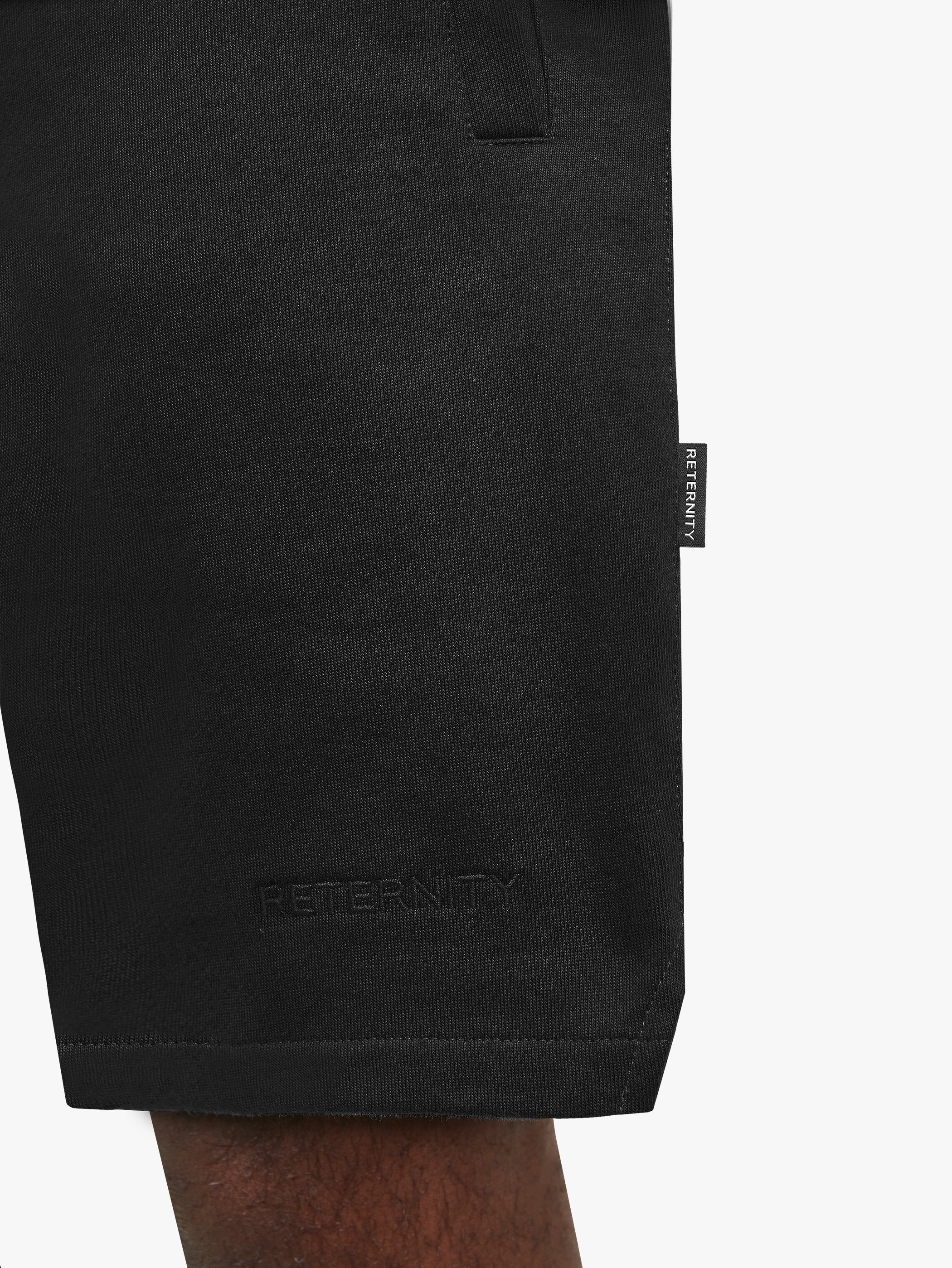 ESSENTIAL COTTON SHORTS - BLACK