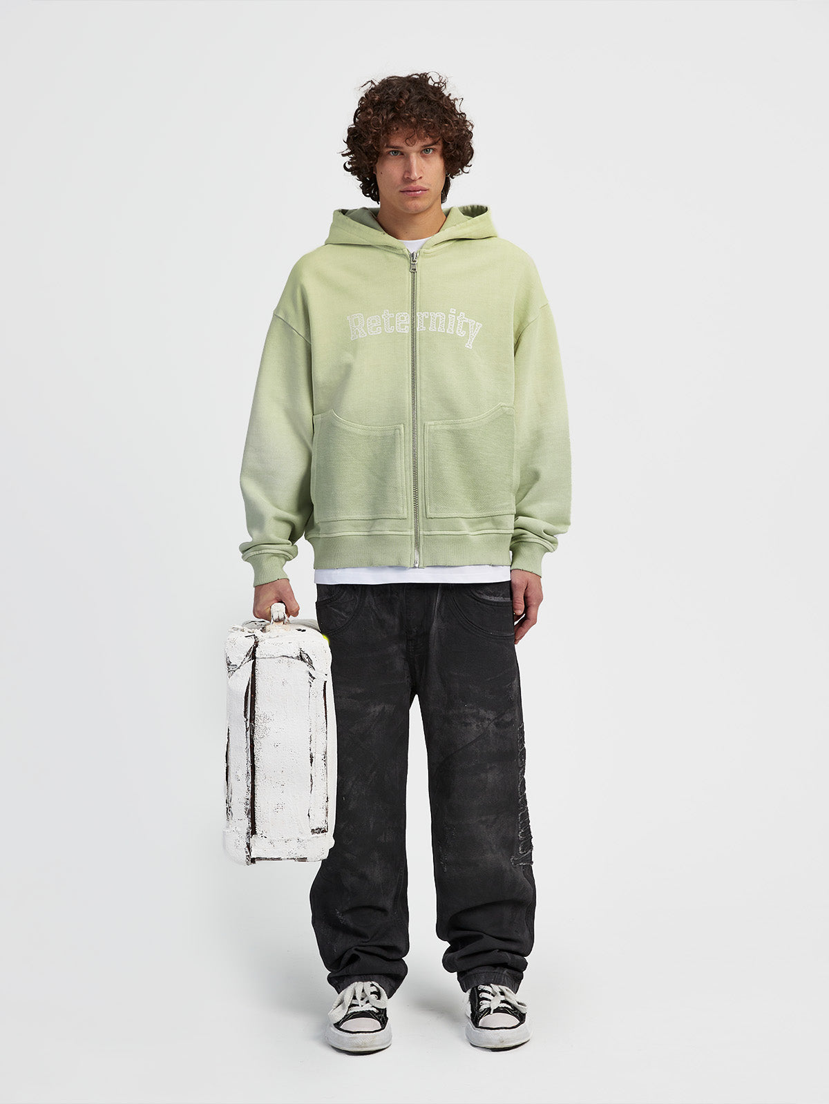 ERA ZIP-HOODIE - FADED LIME