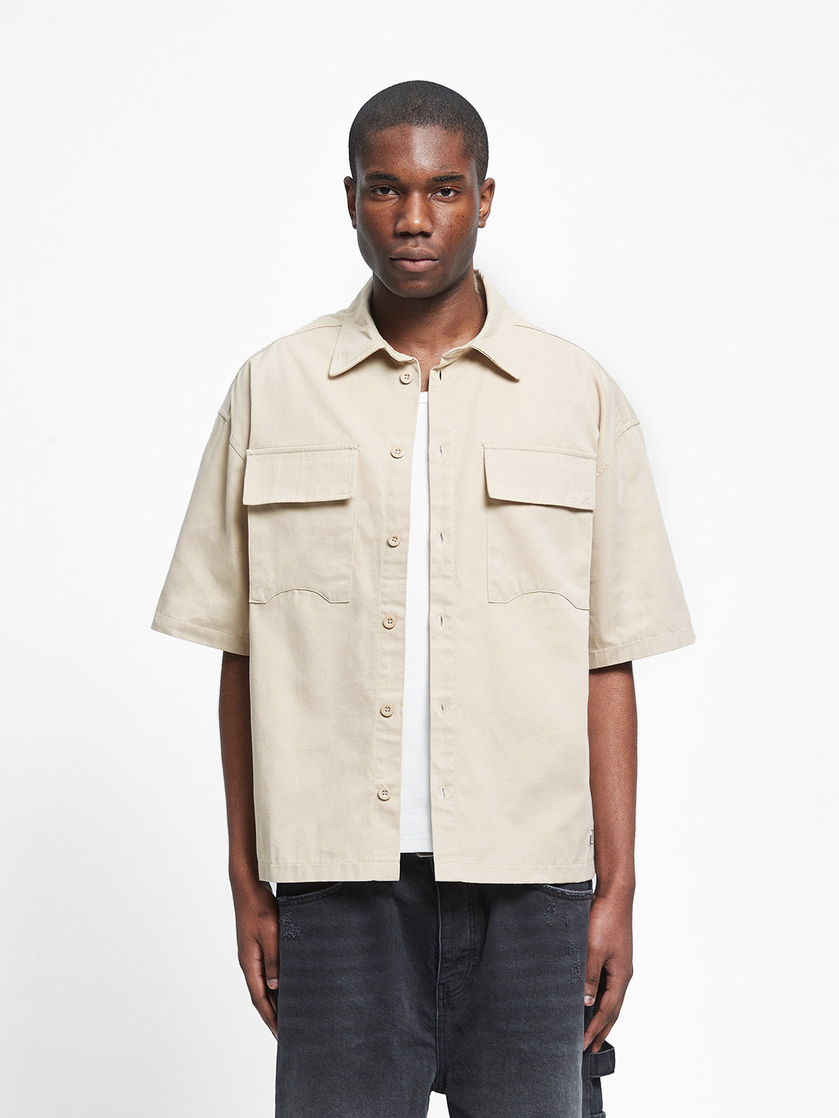 SIGNE BUTTON SHIRT - CREAM