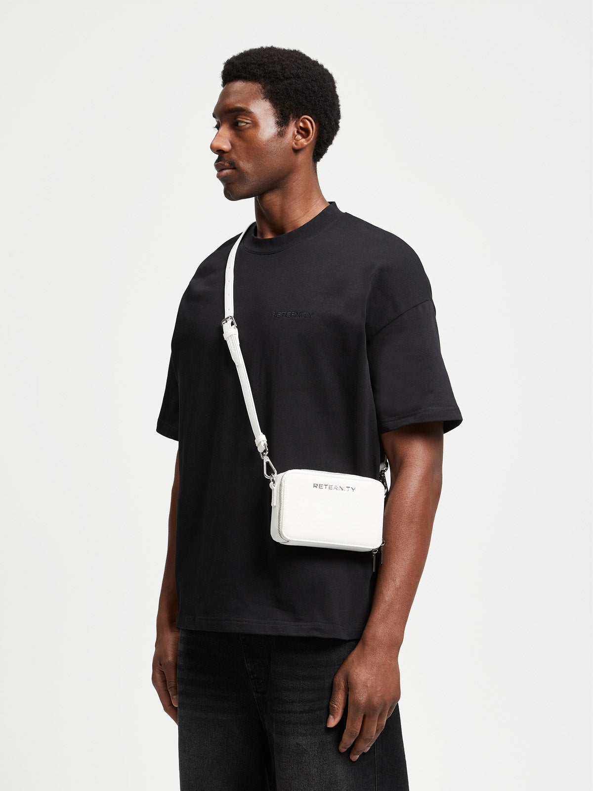 RETERNITY NYLON SHOULDER BAG - WHITE