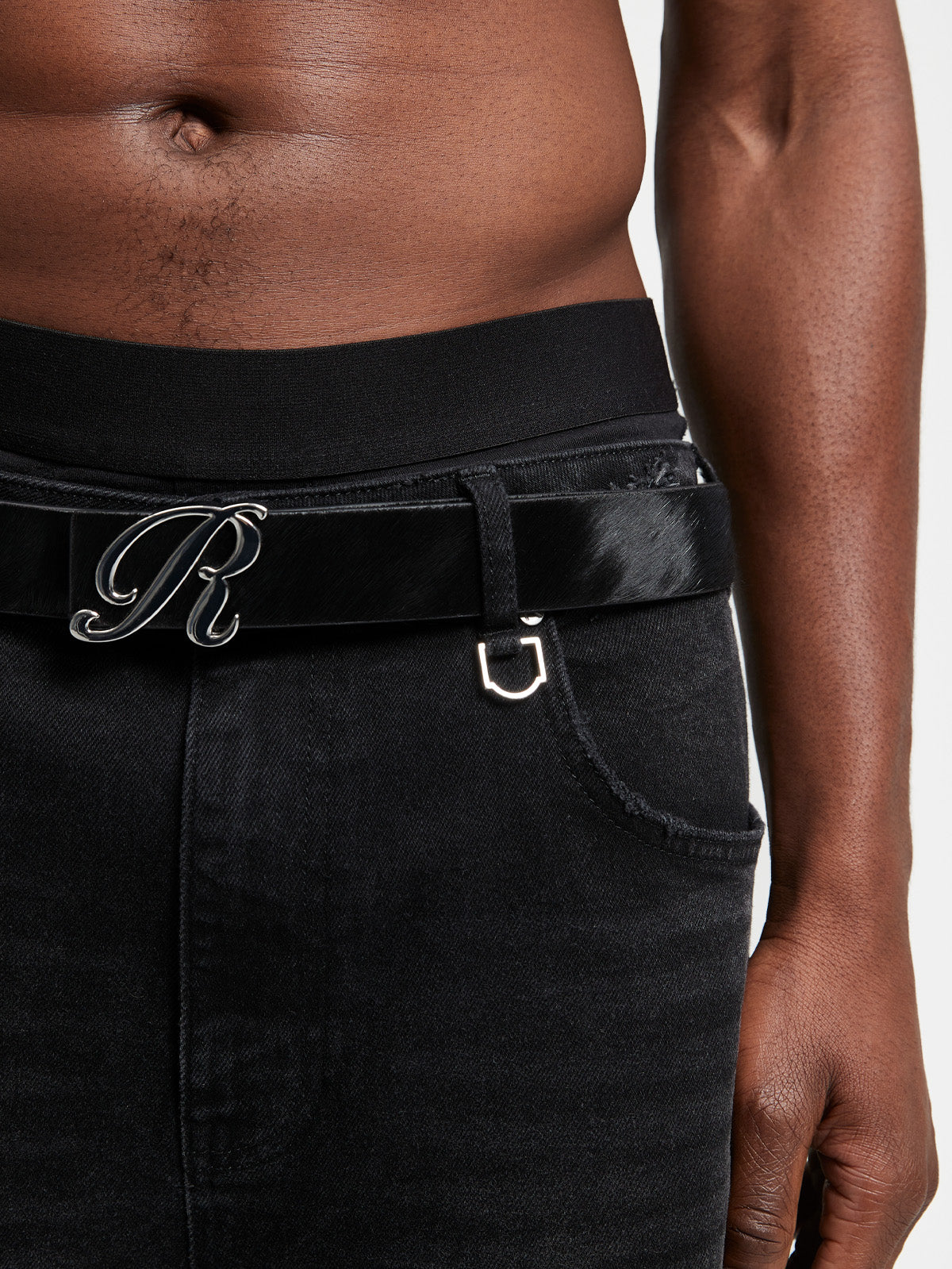 RETERNITY PONY FUR BELT - BLACK