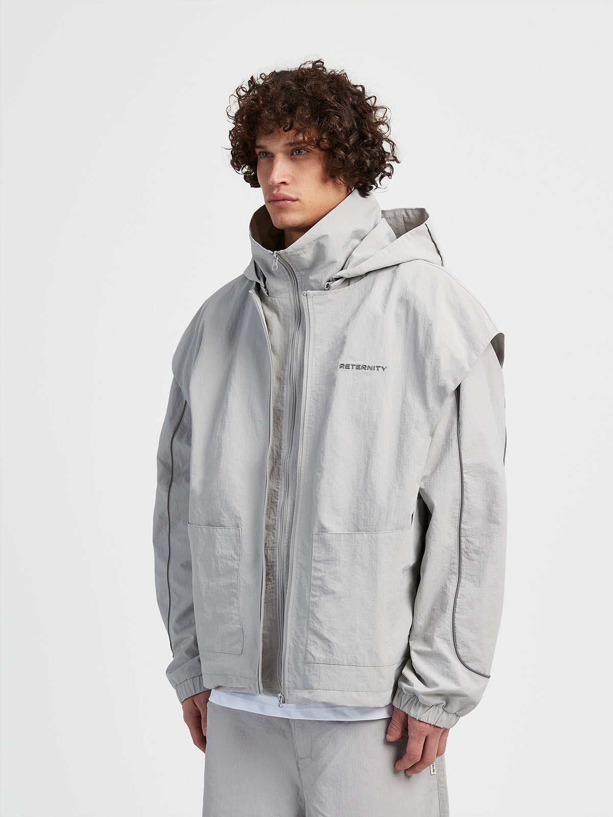 LAYERED TECH JACKET - GREY