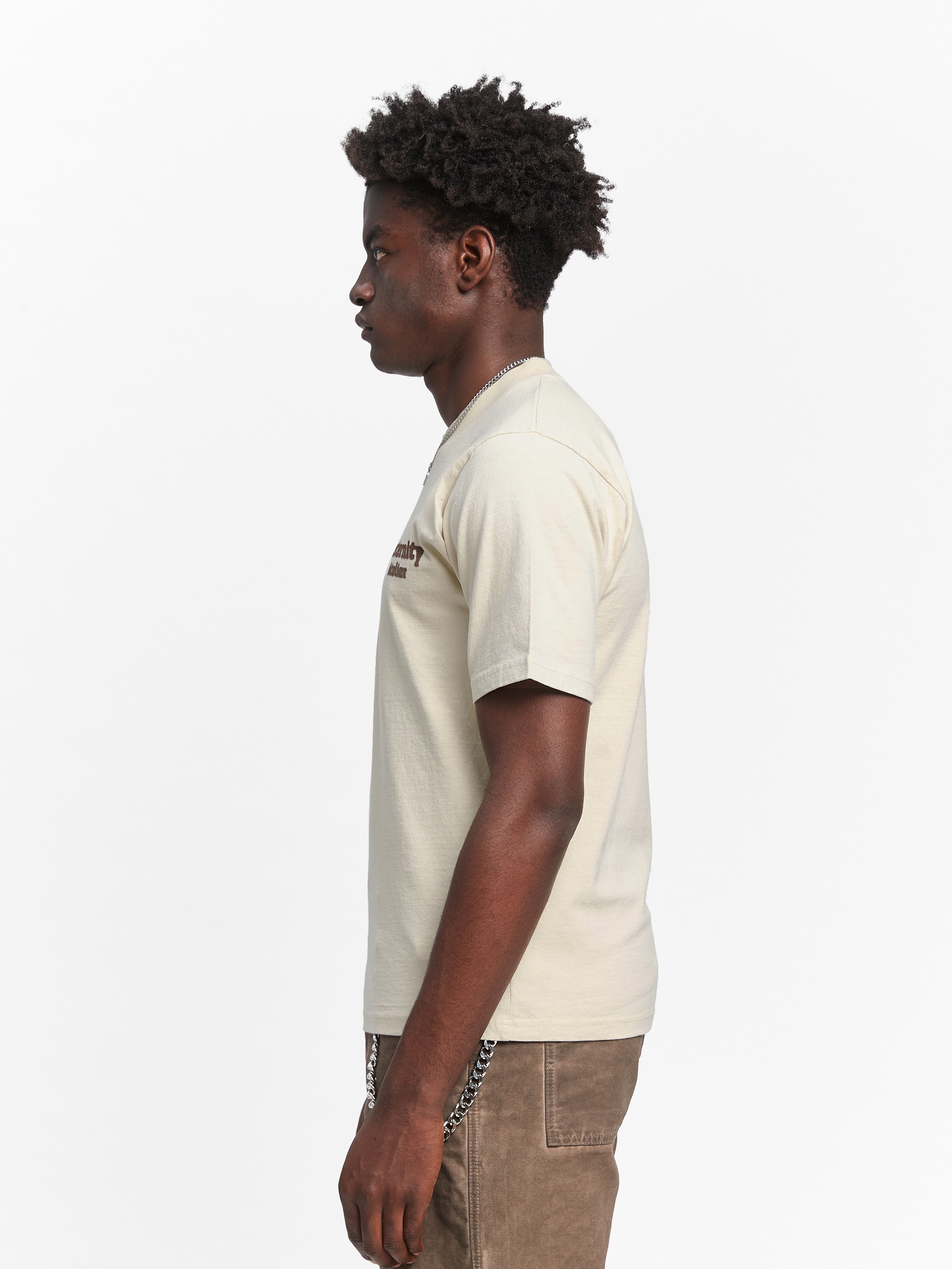 BLURRY ATELIER FITTED T-SHIRT - CREAM