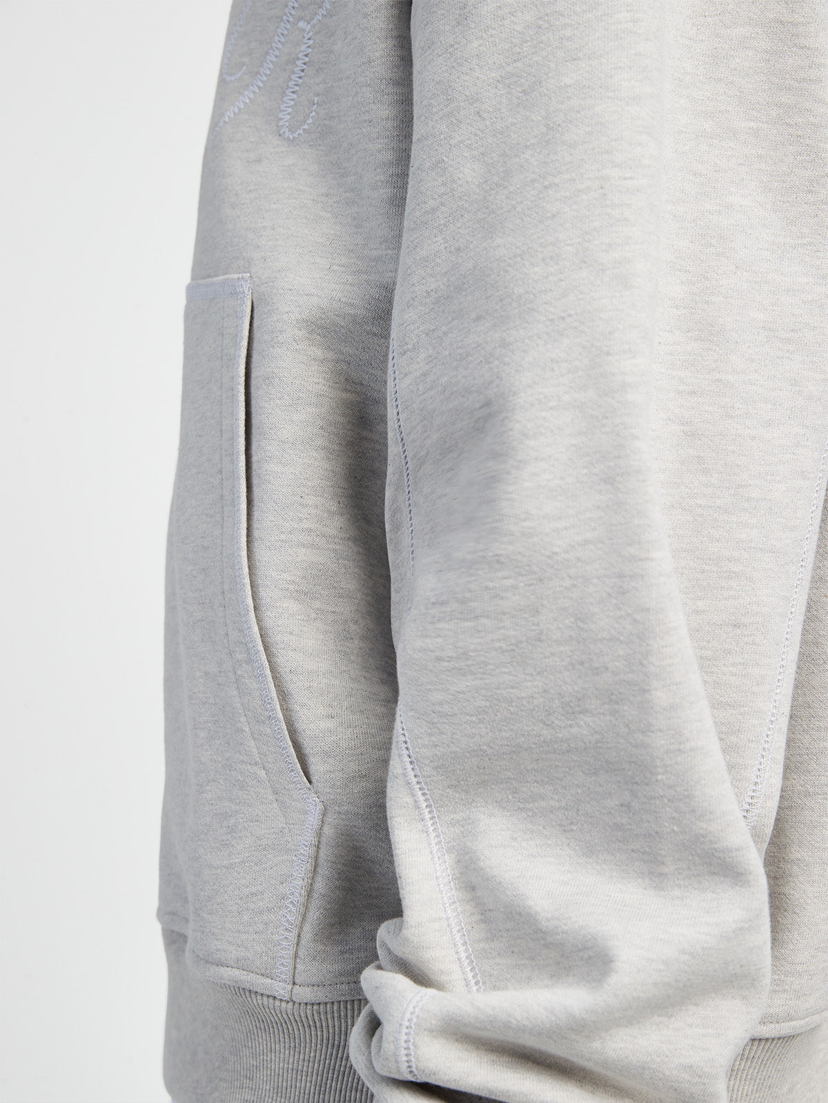 STITCHED ‘R’ HOODIE - MELANGE