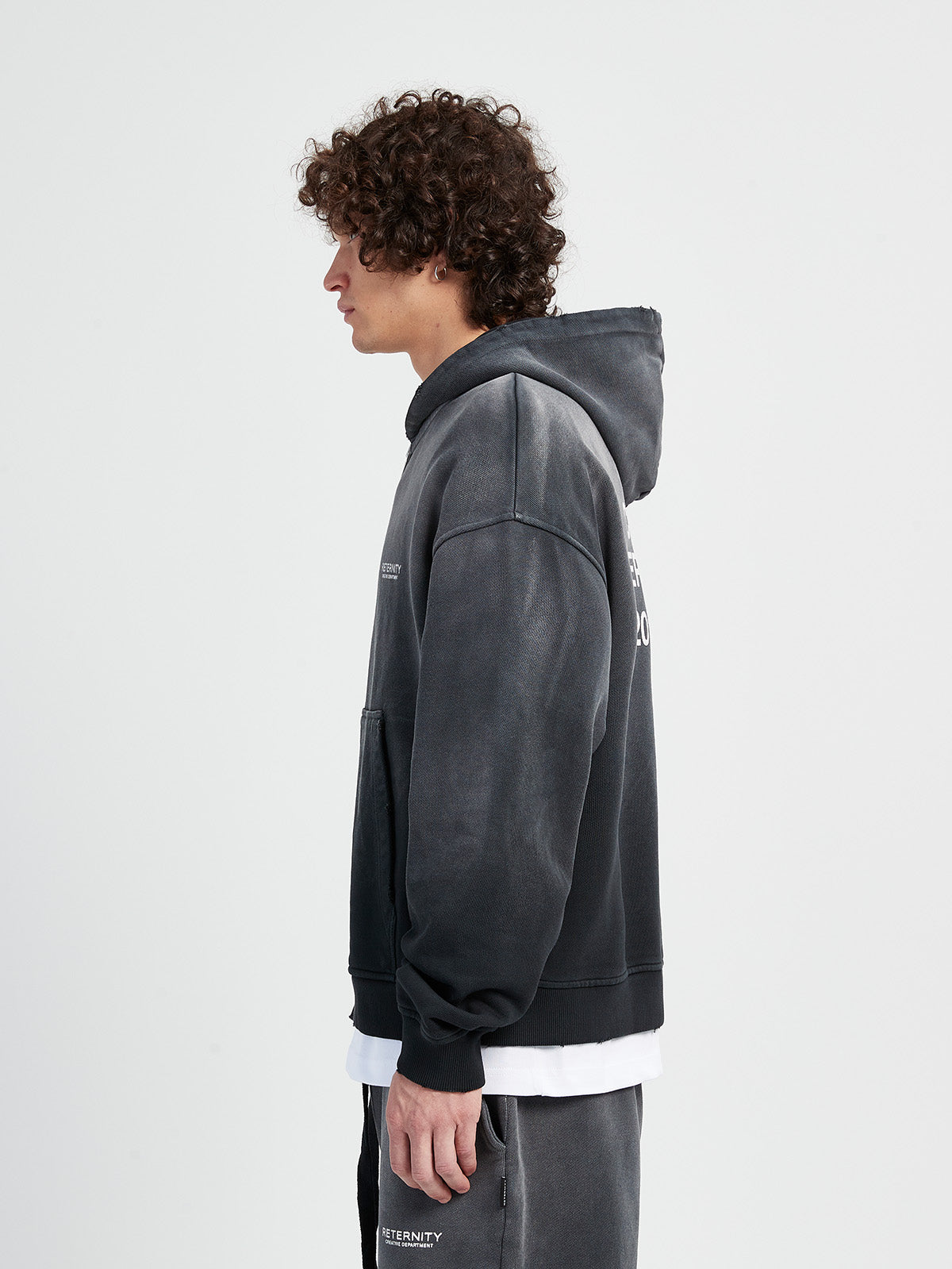 CREATIVE DEPT ZIP-HOODIE - FADED BLACK