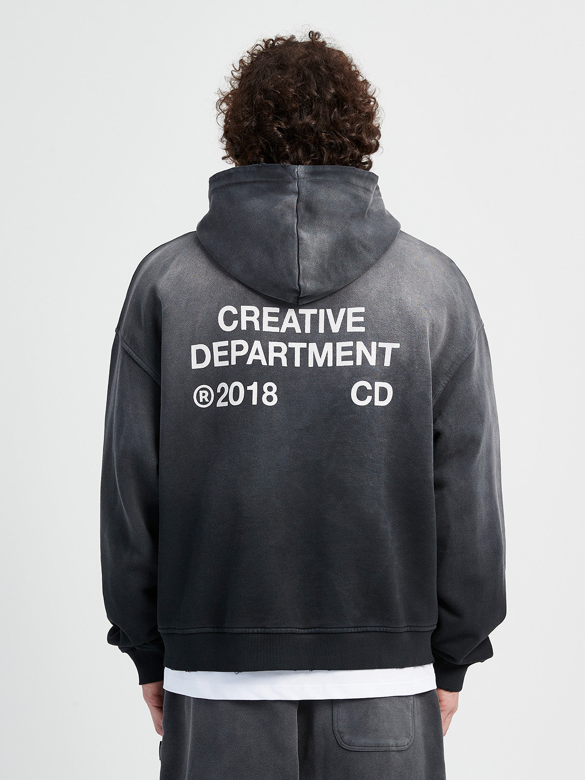 CREATIVE DEPT ZIP-HOODIE - FADED BLACK