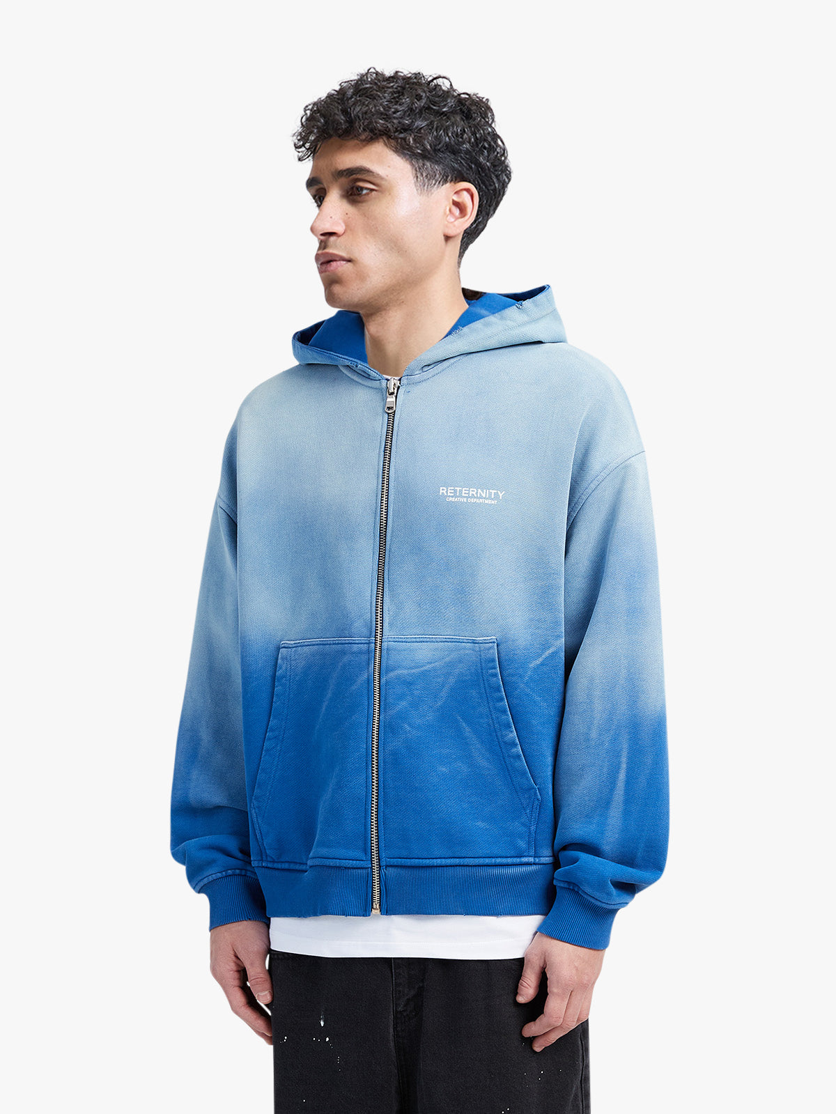 CREATIVE DEPT ZIP-HOODIE - FADED BLUE