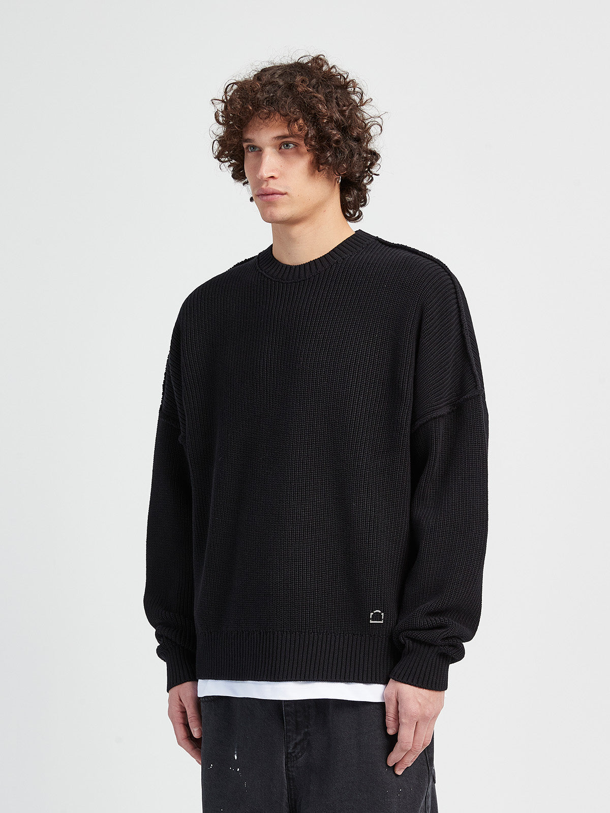 CREATIVE DEPT KNIT SWEATER - BLACK