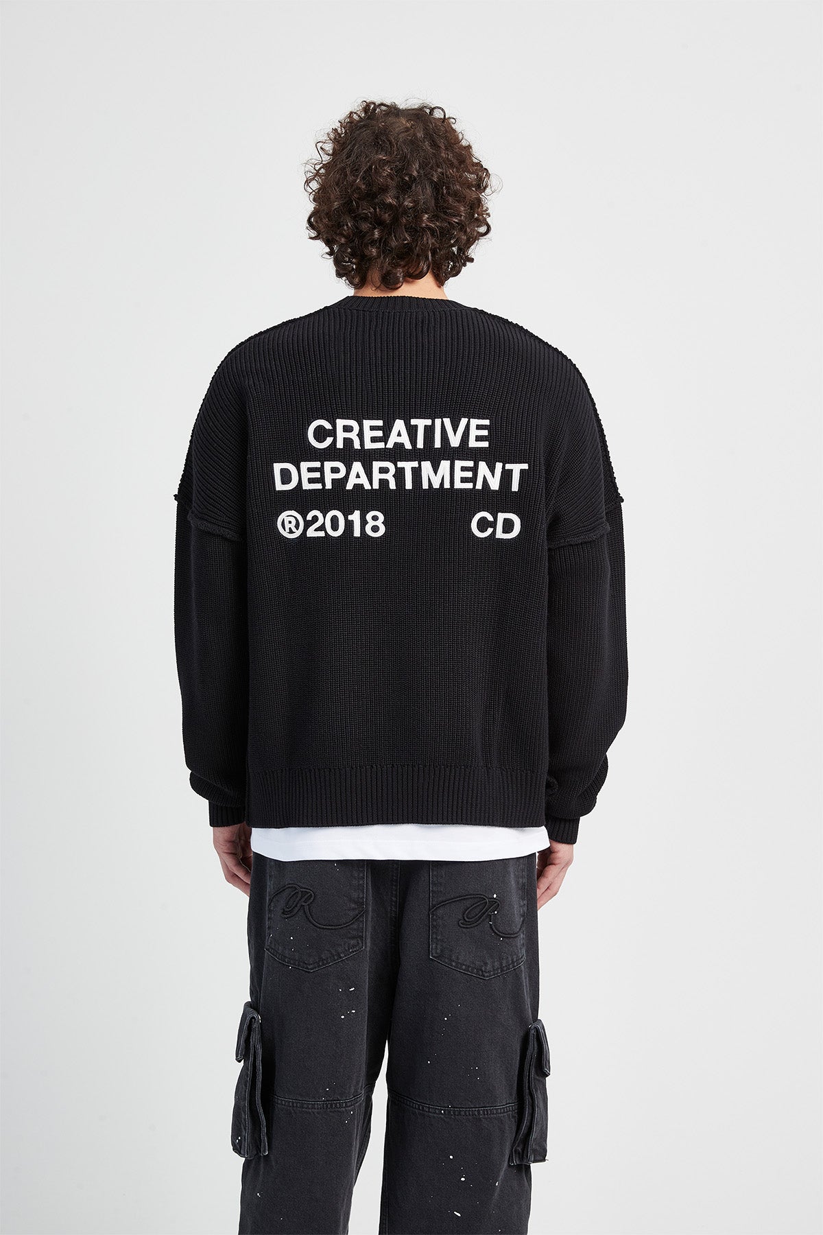 CREATIVE DEPT KNIT SWEATER - BLACK