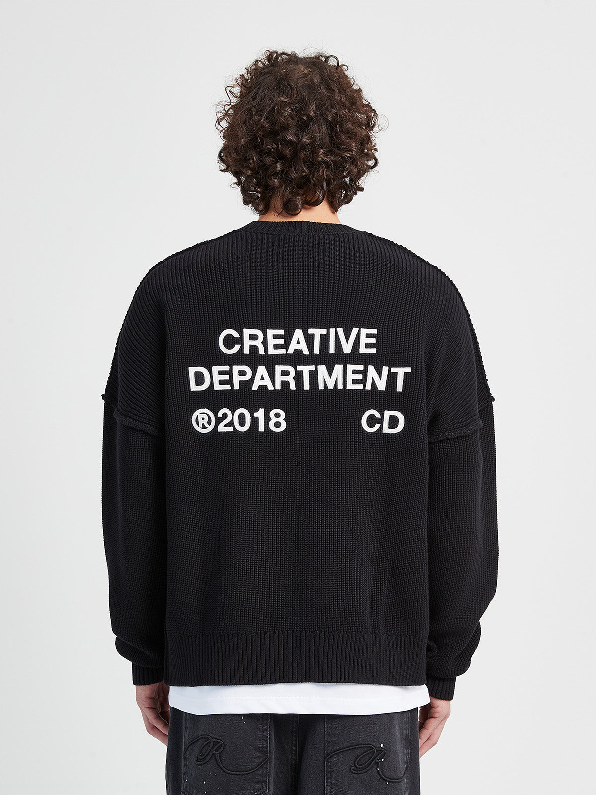 CREATIVE DEPT KNIT SWEATER - BLACK