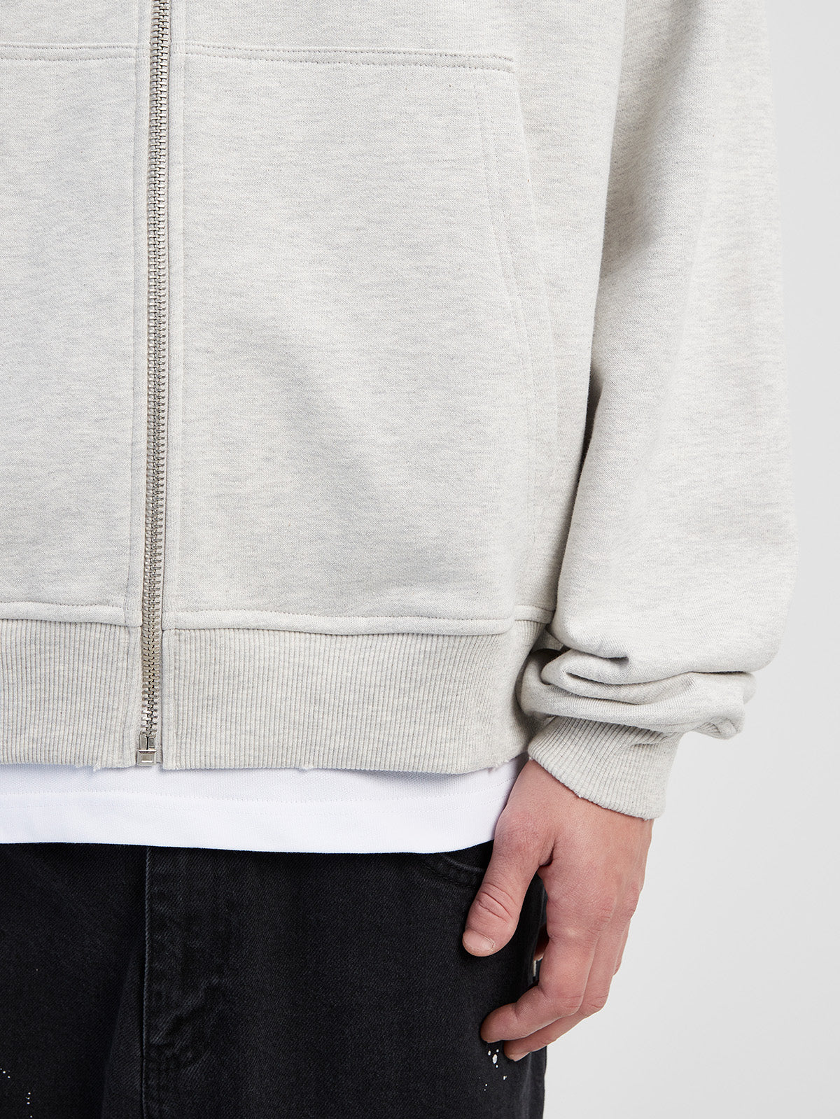 CREATIVE DEPT ZIP-HOODIE - MELANGE GREY