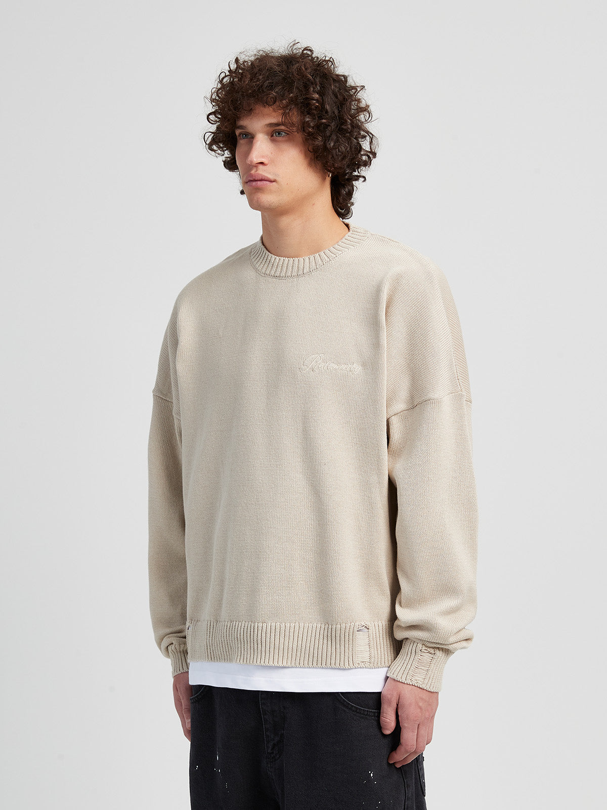 RETERNITY KNIT SWEATER - TAUPE