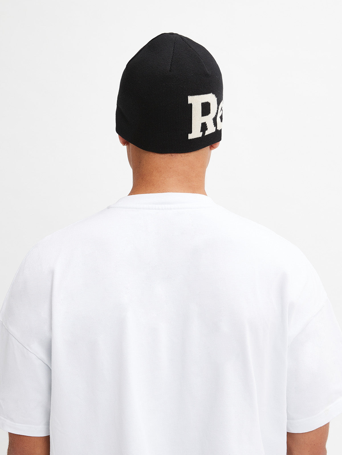 LOGO BEANIE - BLACK/CREAM