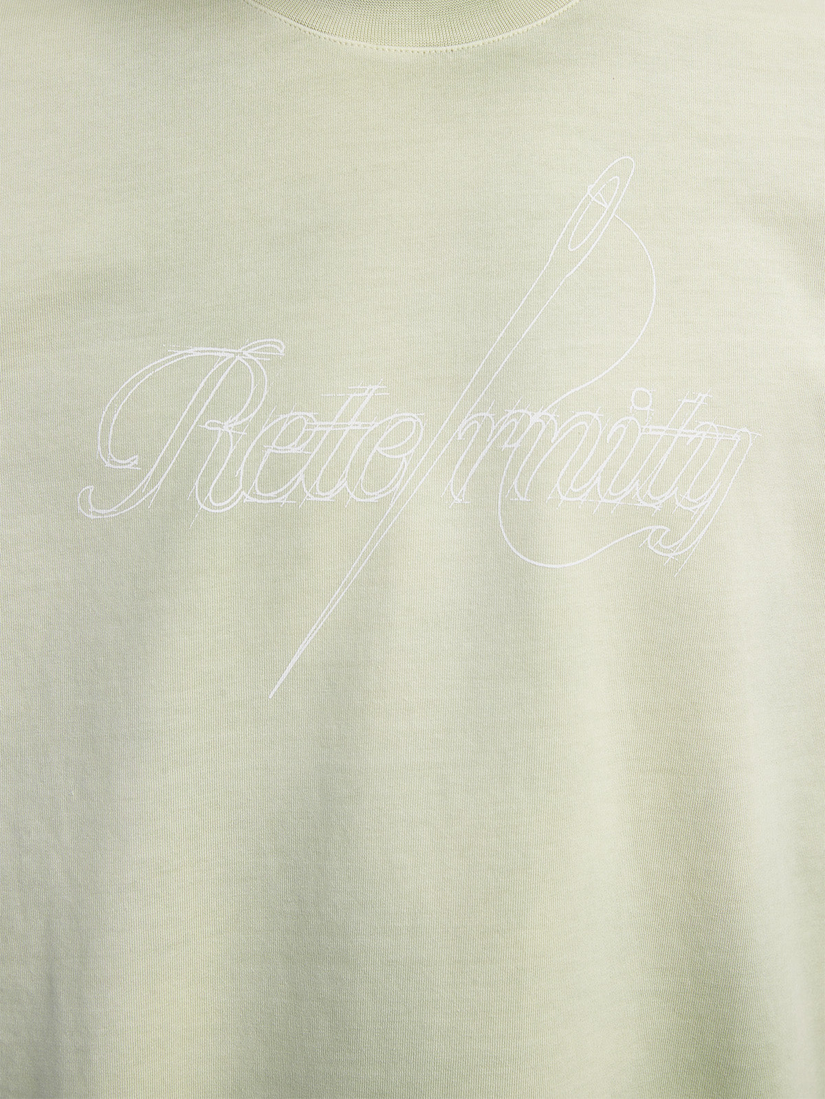 HAND DRAWN T-SHIRT - FADED LIME