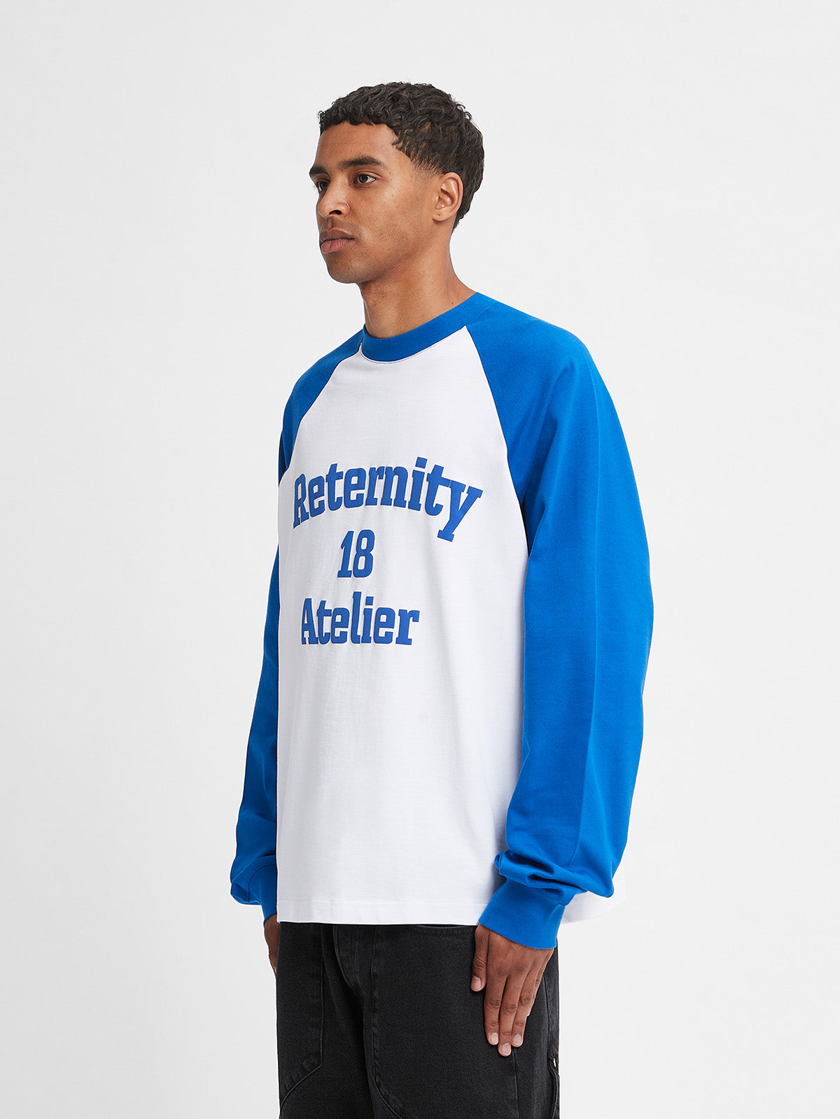 LONGSLEEVE ATELIER 18  - WHITE/BLUE