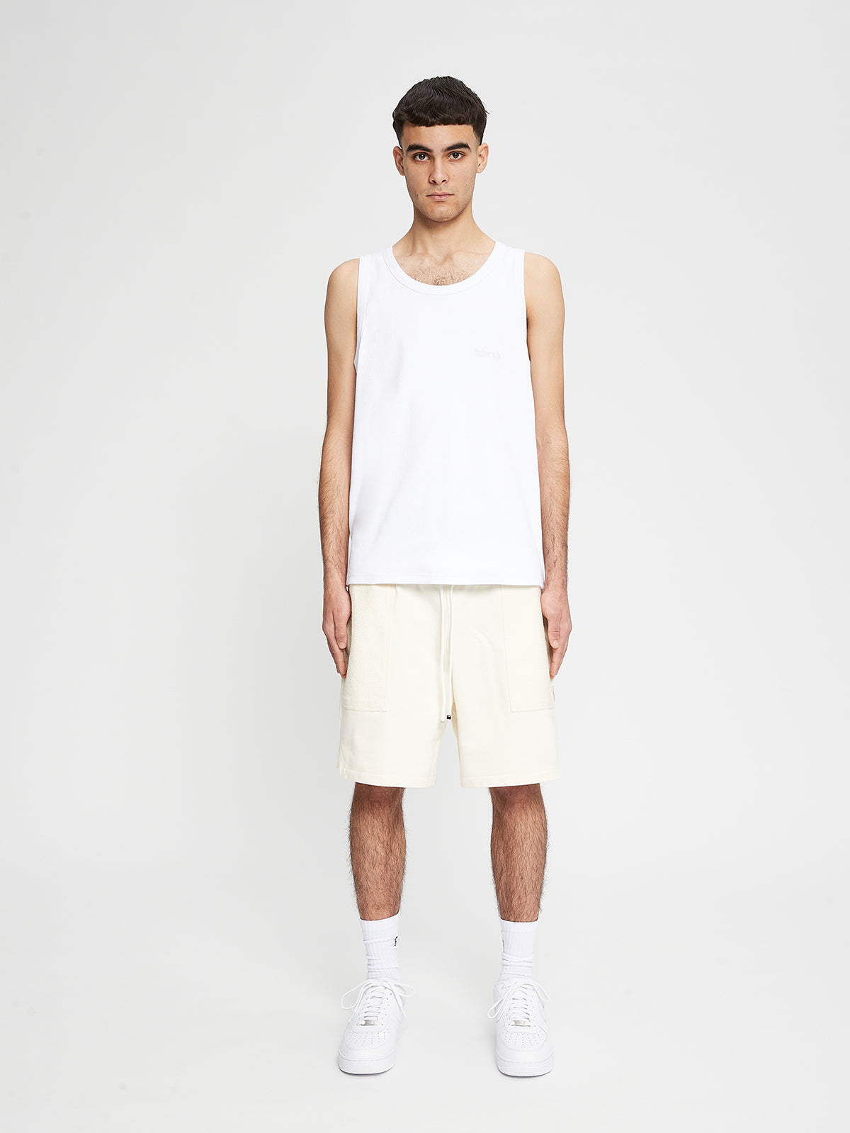 CARPENTER COTTON SHORTS - CREAM