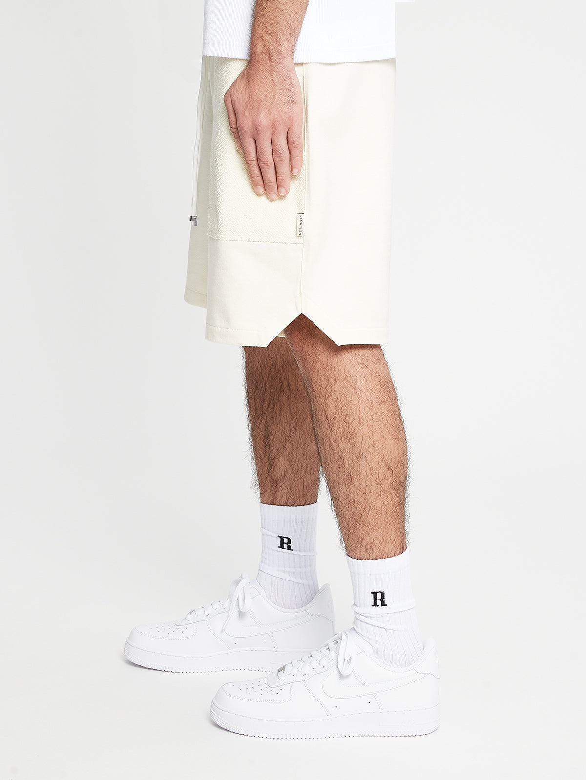 CARPENTER COTTON SHORTS - CREAM