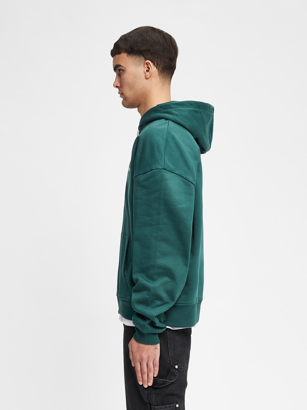 ZIP HOODIE OFFICIAL UNIFORM - GREEN/IVORY