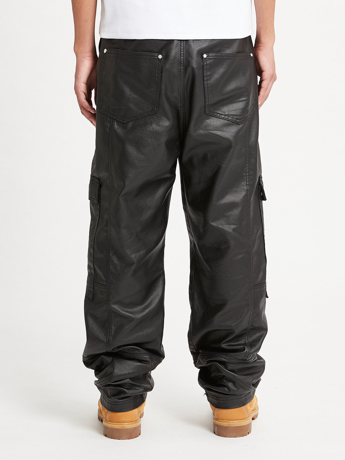 LEATHER CARGO - BLACK