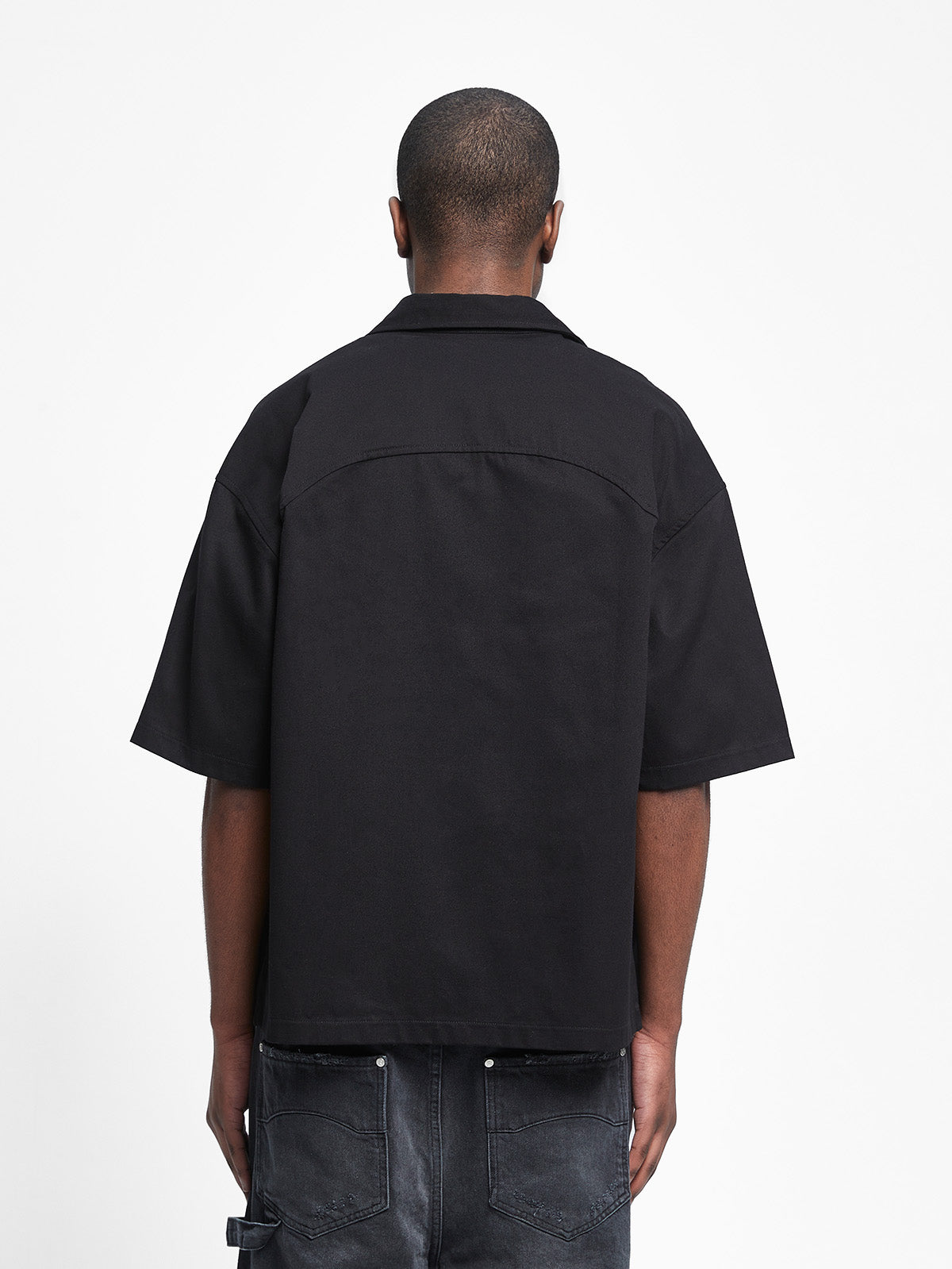 SIGNE BUTTON SHIRT - BLACK