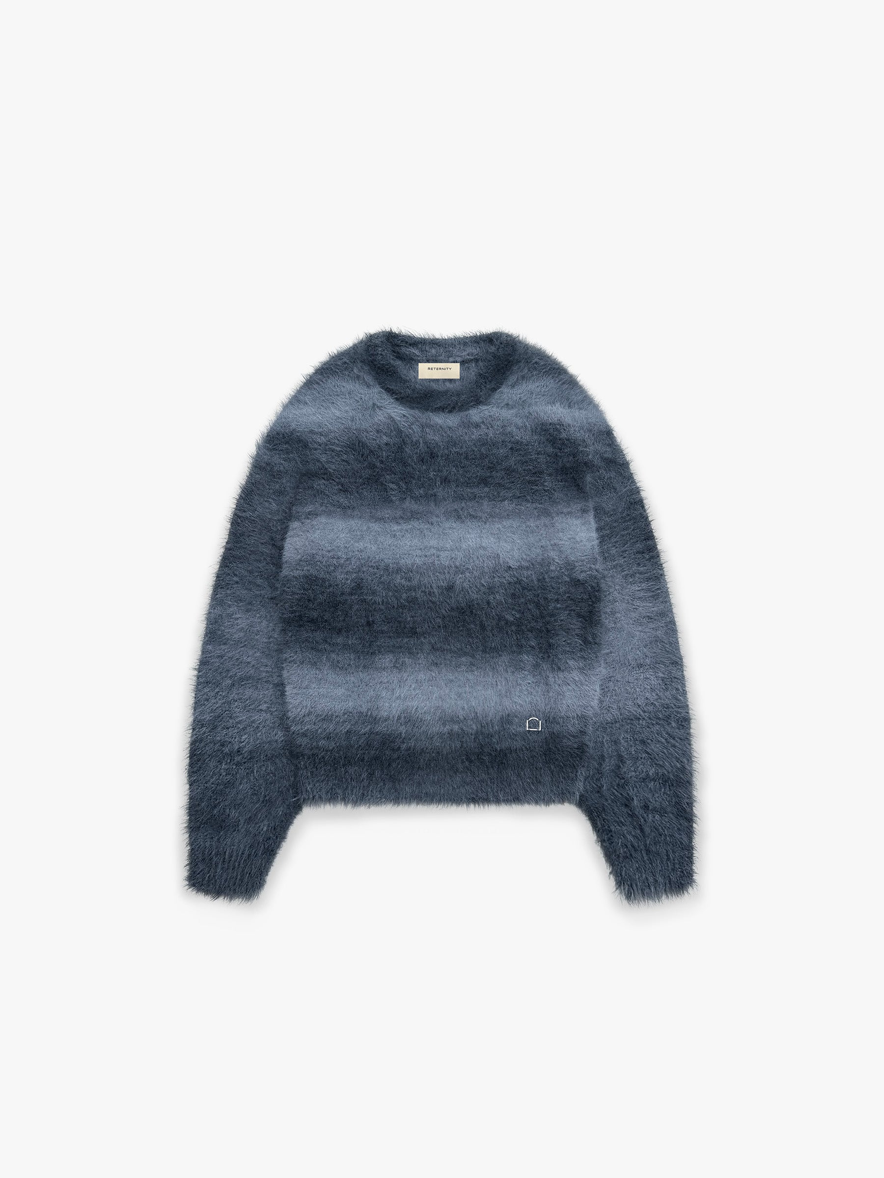 FURRY KNIT SWEATER - FADED GREY