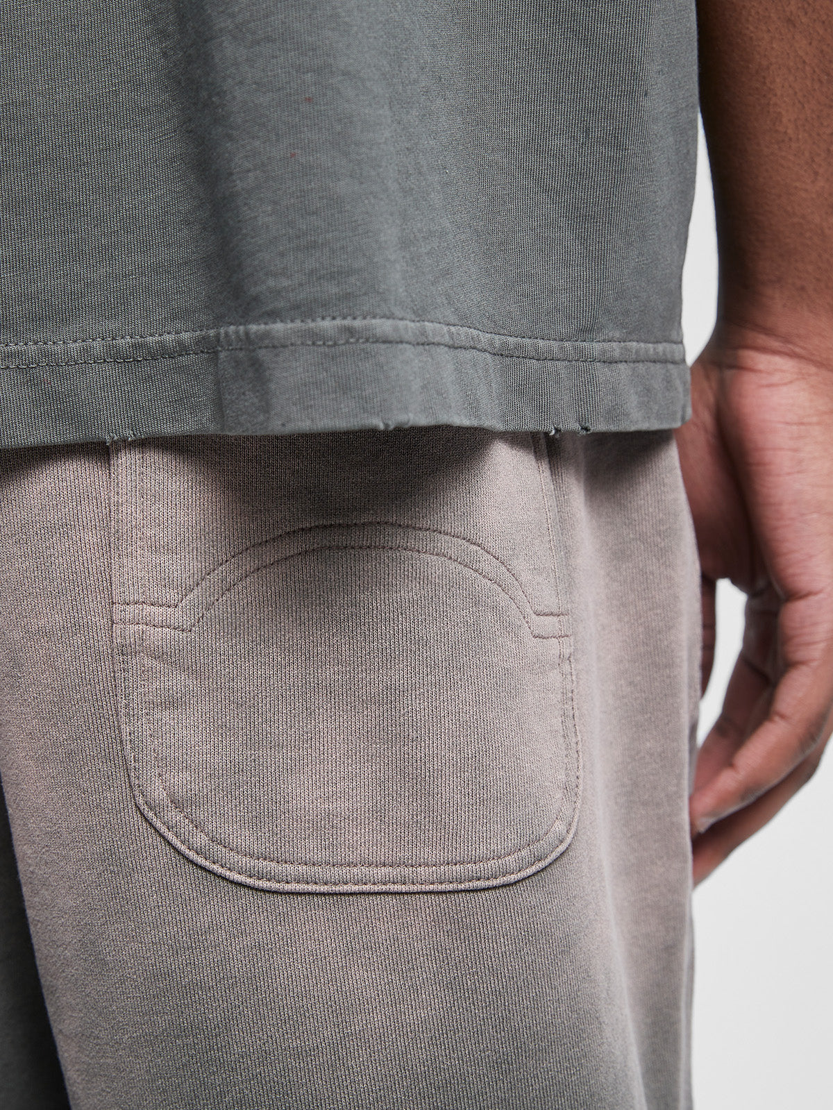 CREATIVE DEPT COTTON SHORTS - FADED GREY