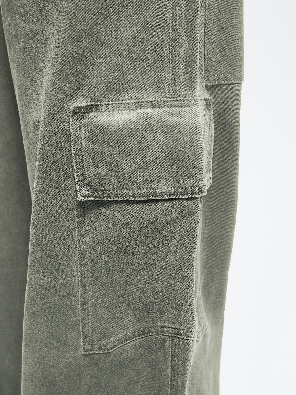 OIL WASHED CARGO PANTS - KHAKI