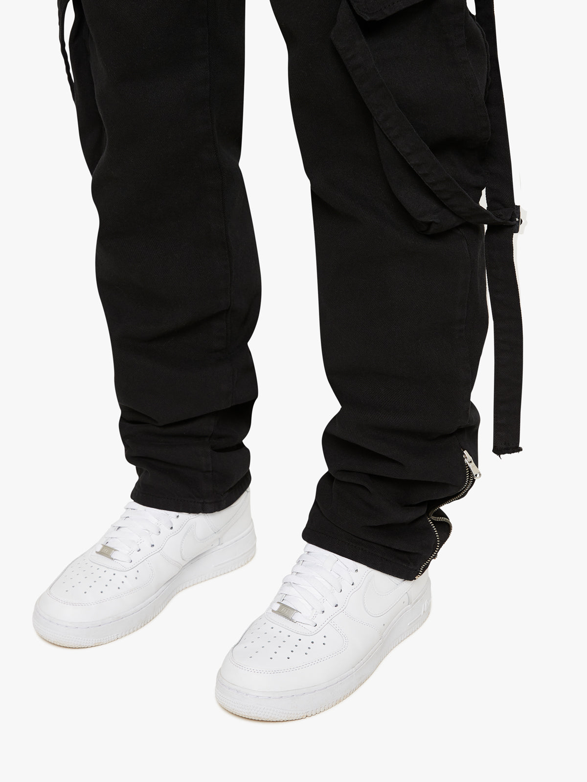 STRAP DENIM CARGO - BLACK